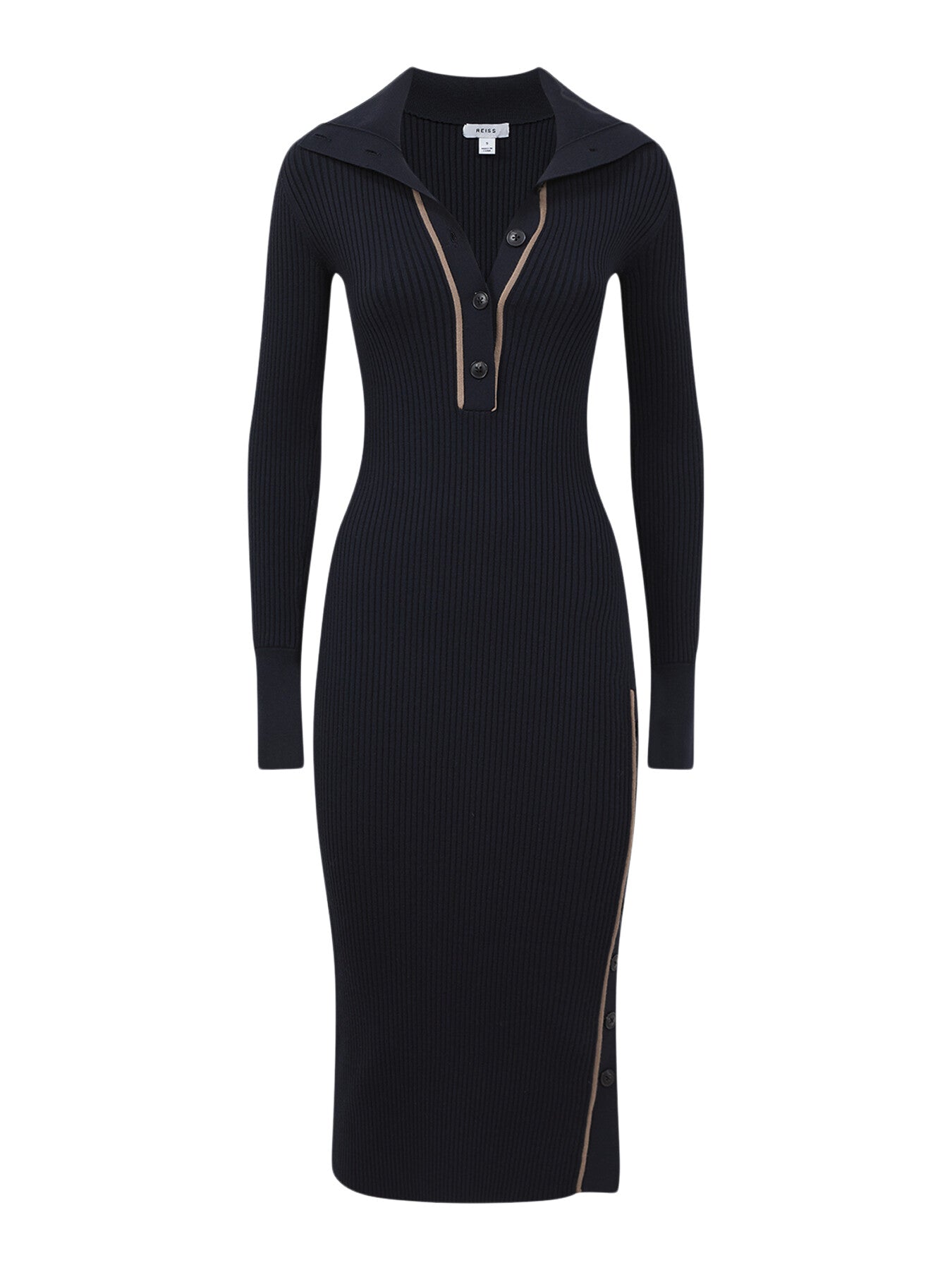 Michelle Bodycon Knitted Colourblock Midi Dress
