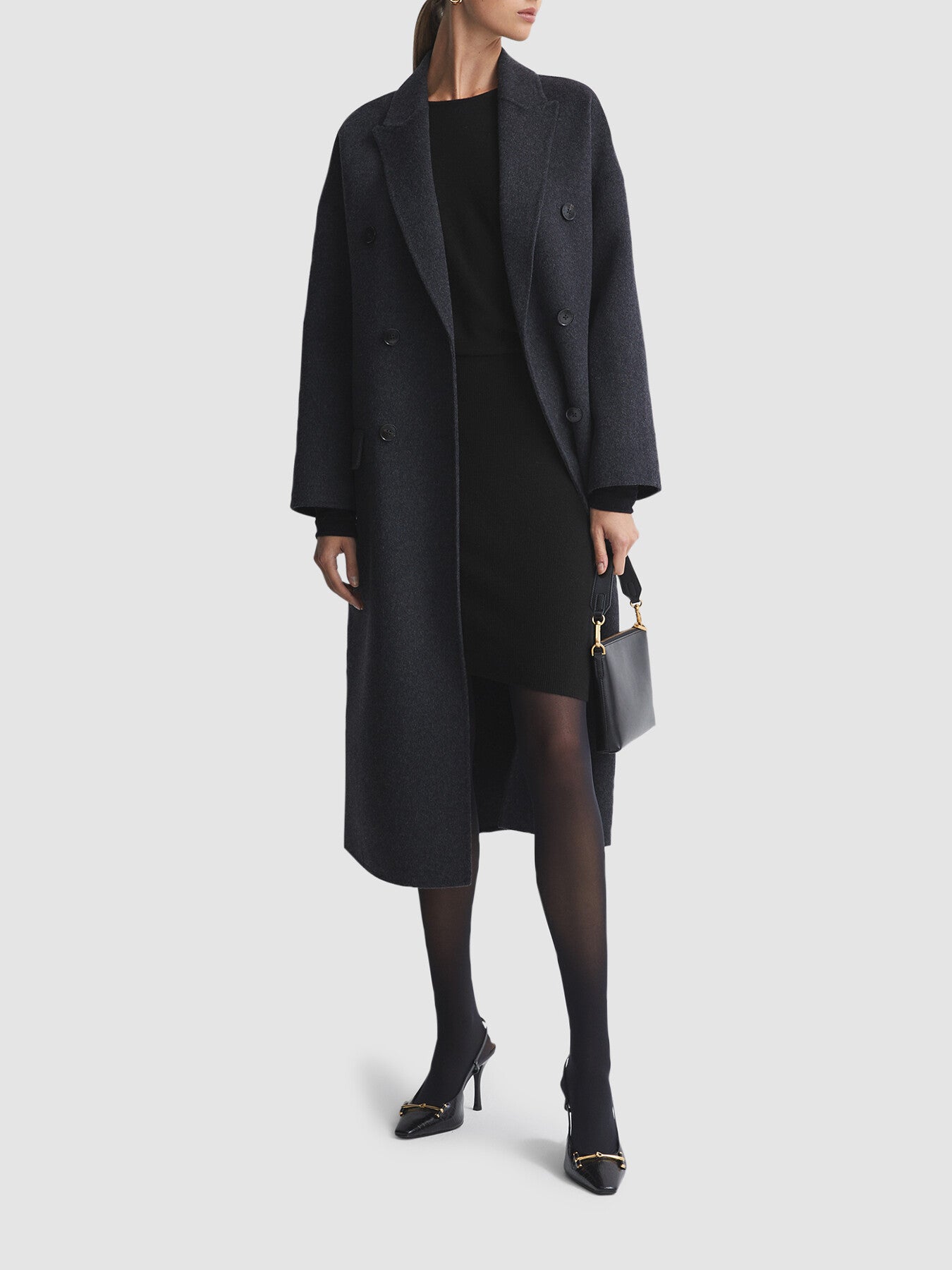 Lucy Cashmere-Wool Blend Draped Mini Dress