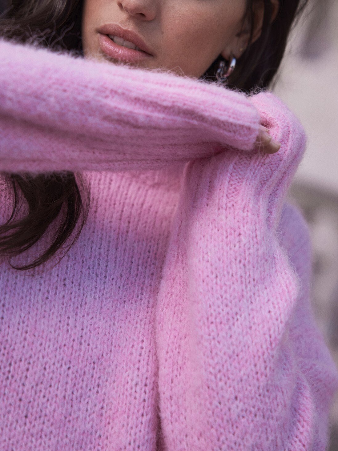 Pink Wool Blend Jumper