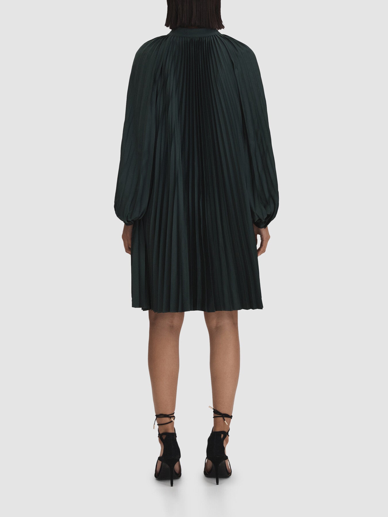 Trina Pleated Belted Mini Dress