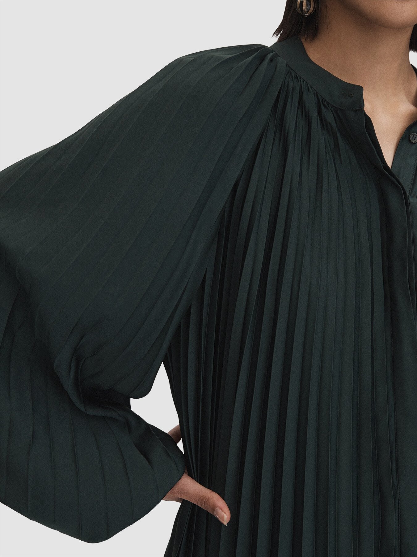 Trina Pleated Belted Mini Dress