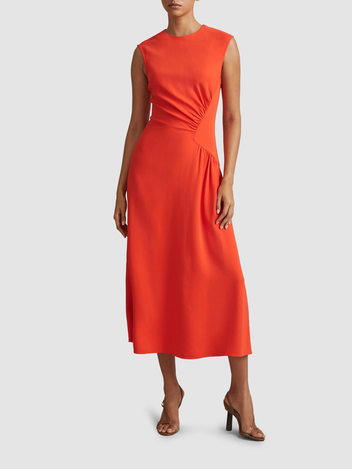 Stacey Ruched Midi Dress