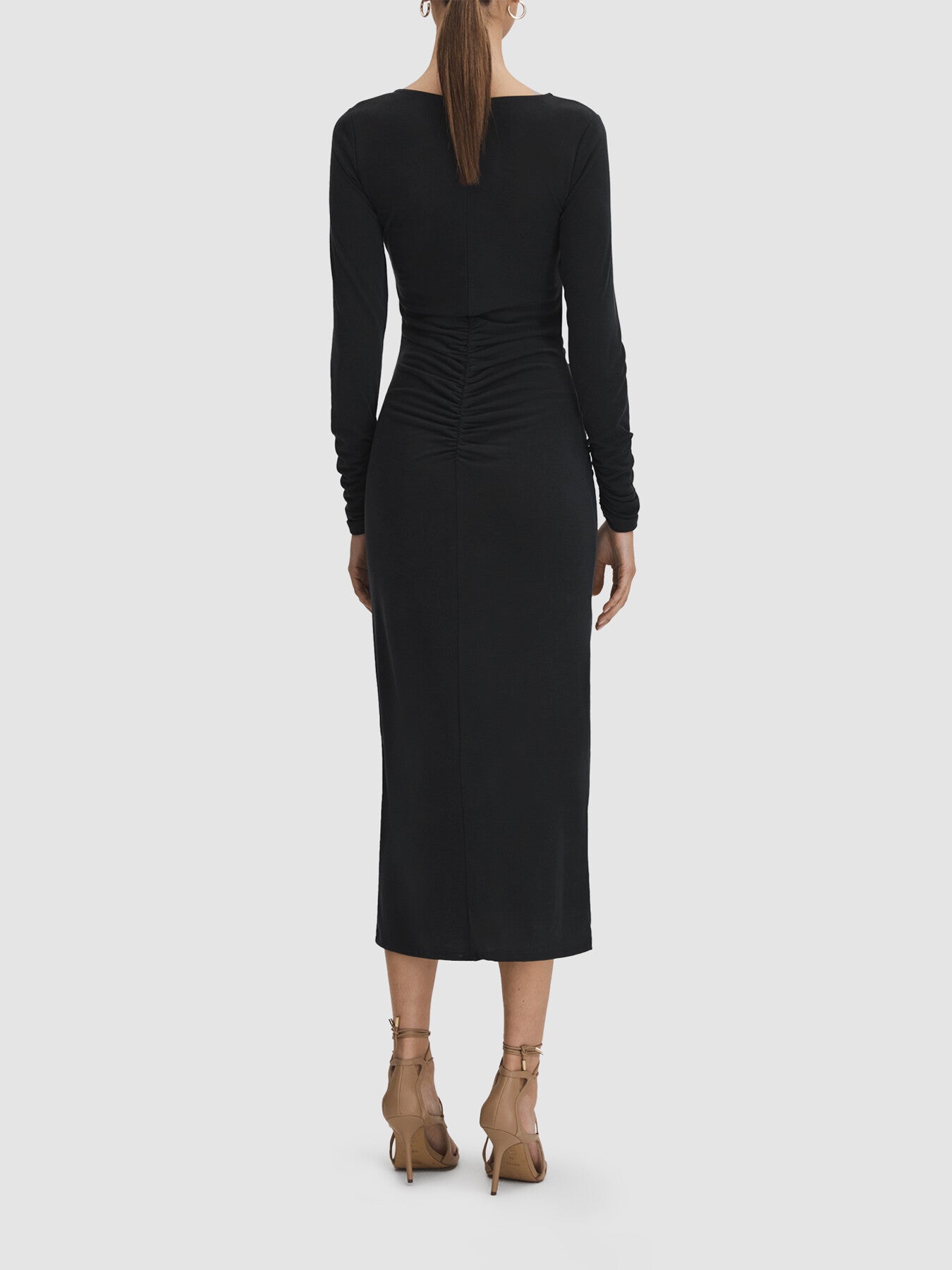 Lana Ruched Jersey Midi Dress