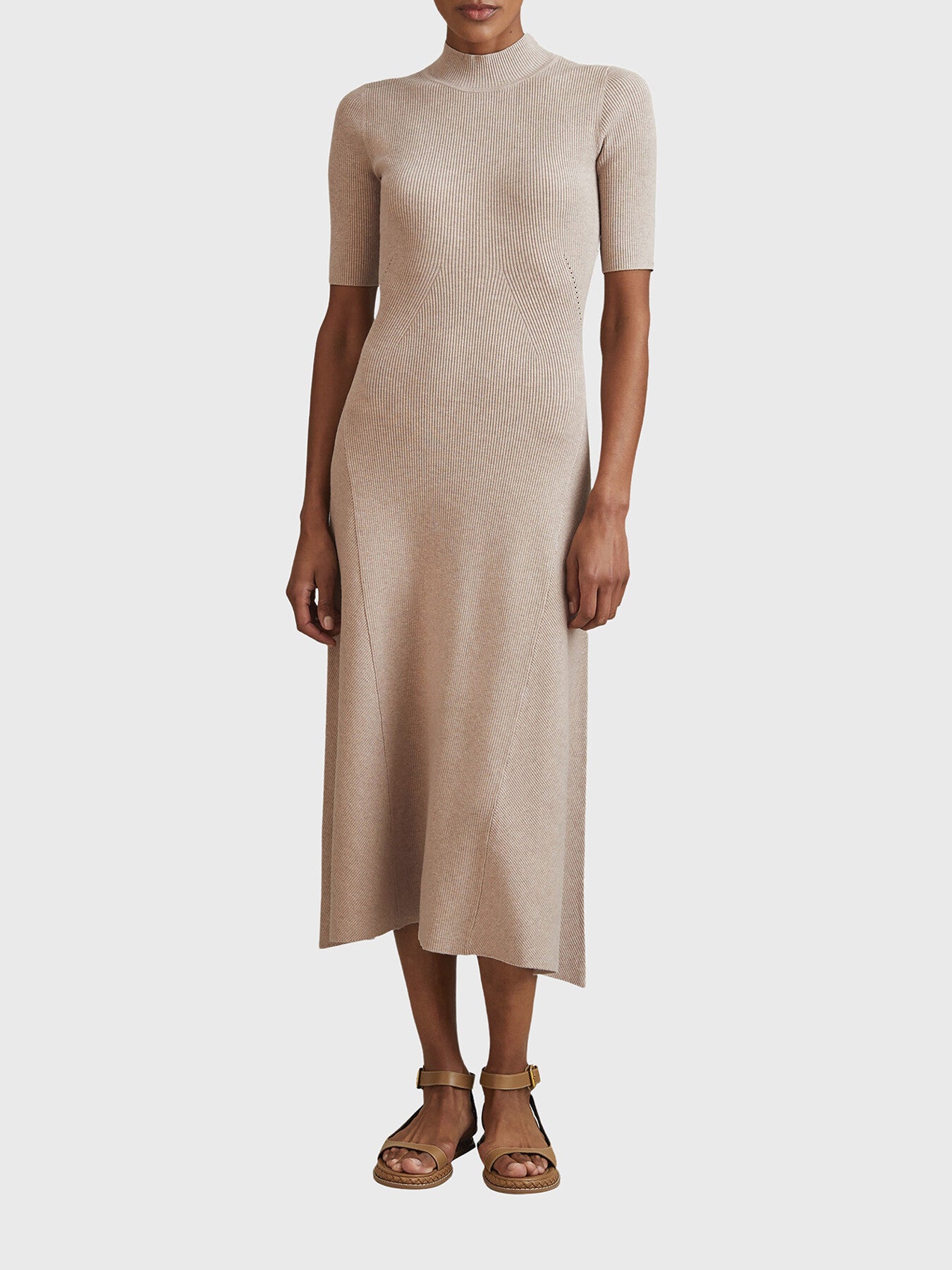 Caitlyn Ribbed Bodycon Midi Dress