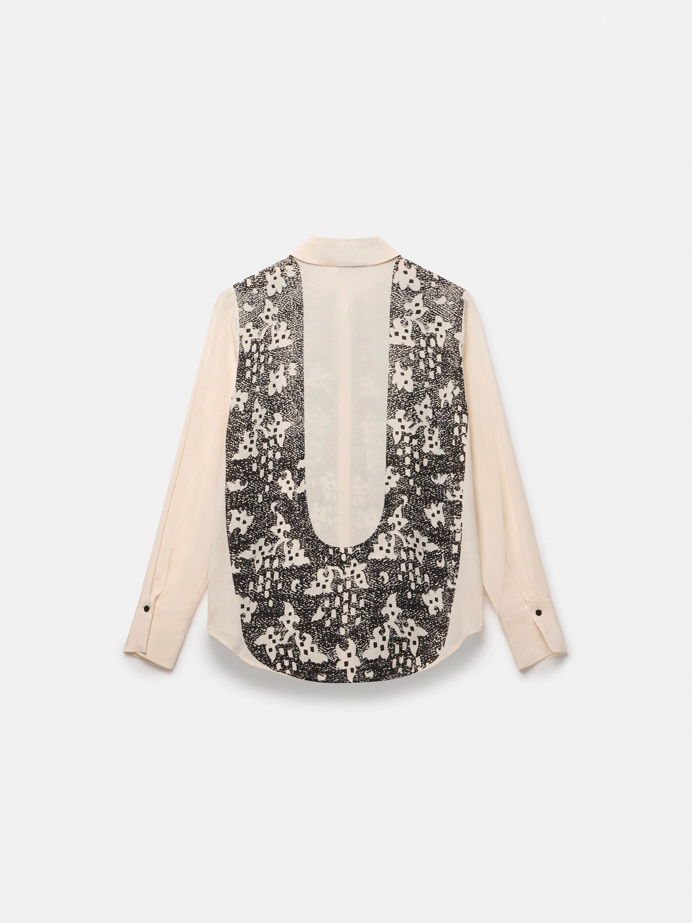 Cream Lace Print Shirt