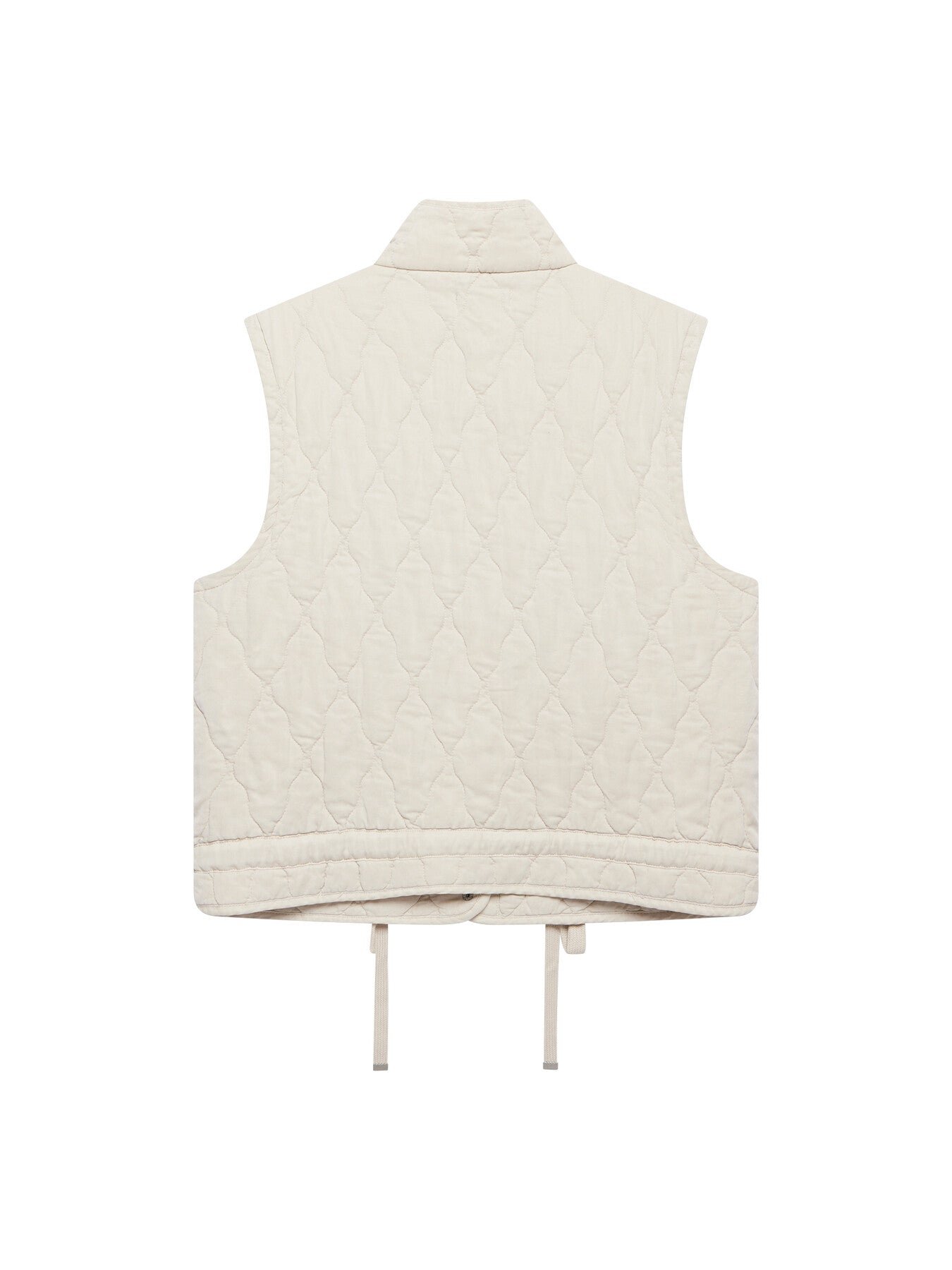 Cream Washed Quilted Gilet
