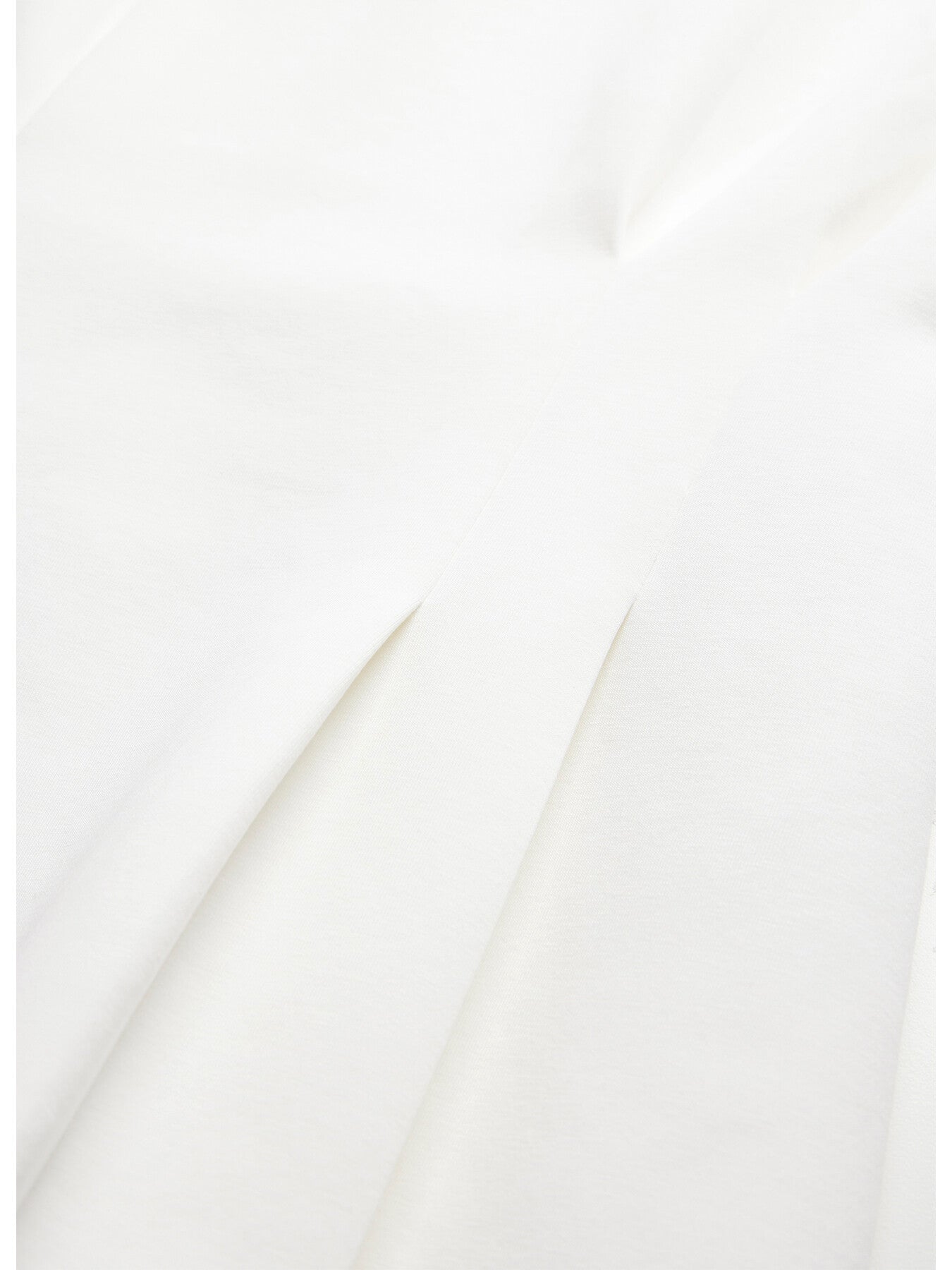 White Cotton Blend Seam T-Shirt