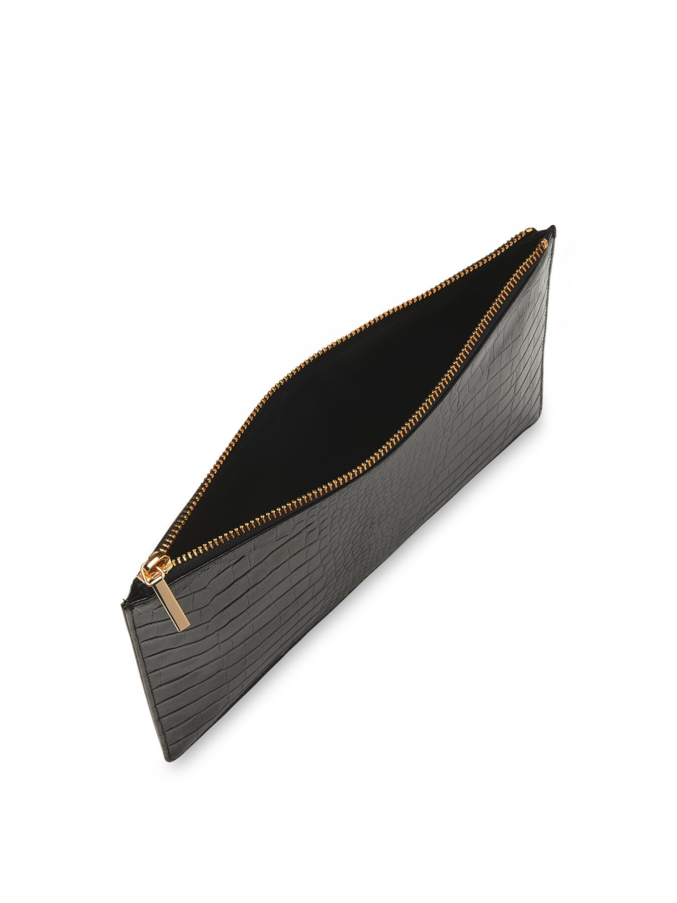 Shiny Croc Medium Clutch