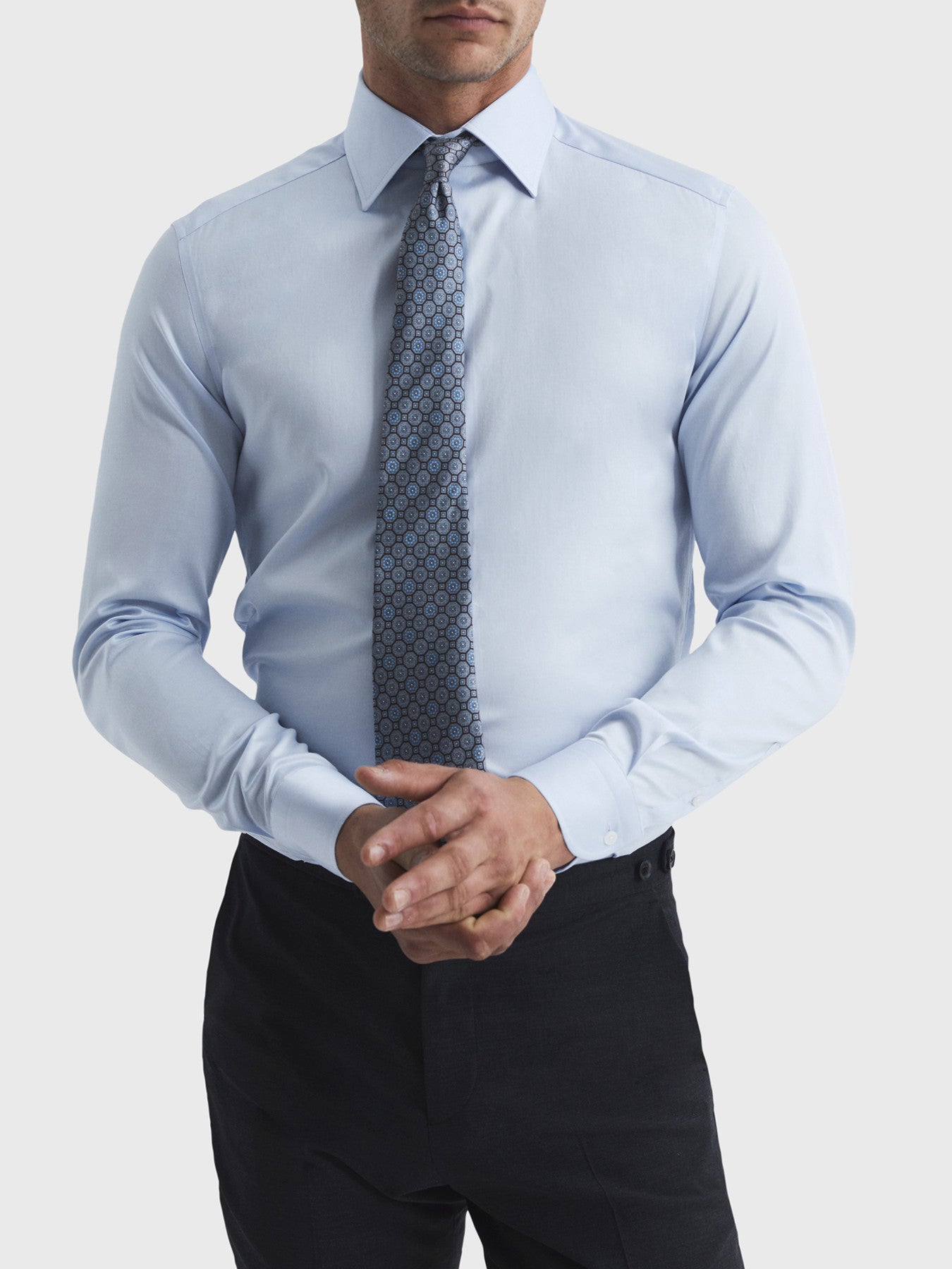 Frontier Cotton Satin Stretch Slim Fit Shirt
