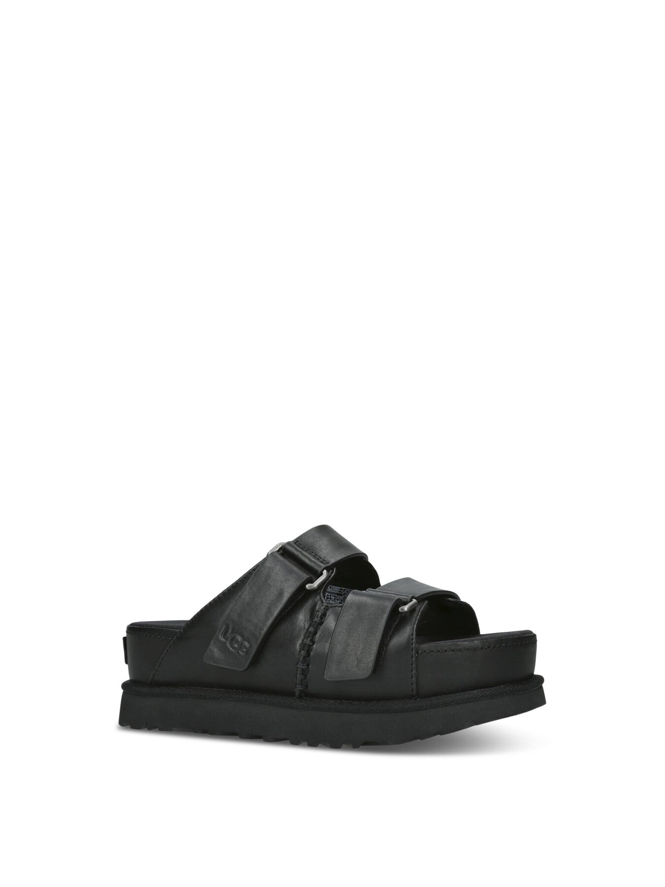 GoldenStar Hi Leather Slides Black