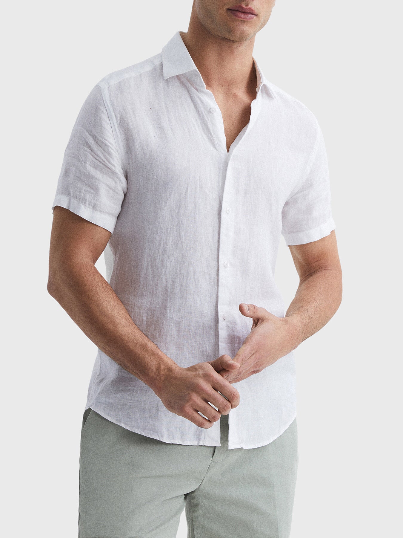 Holiday Slim Fit Linen Shirt