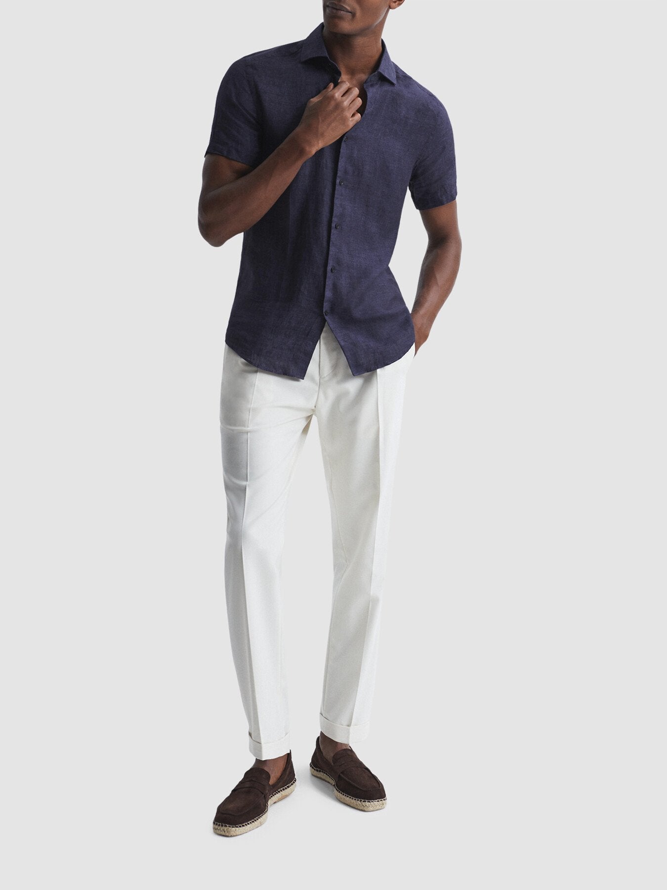 Holiday Slim Fit Linen Shirt