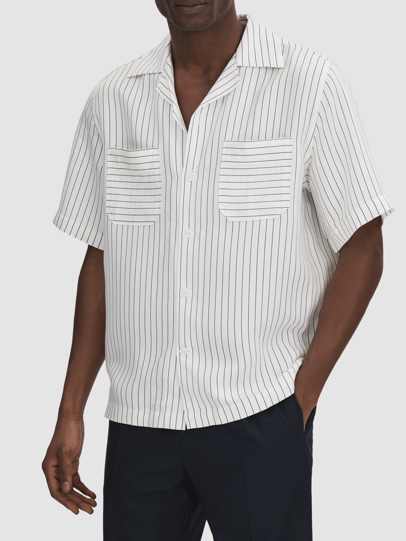 Anchor Boxy Fit Striped Shirt