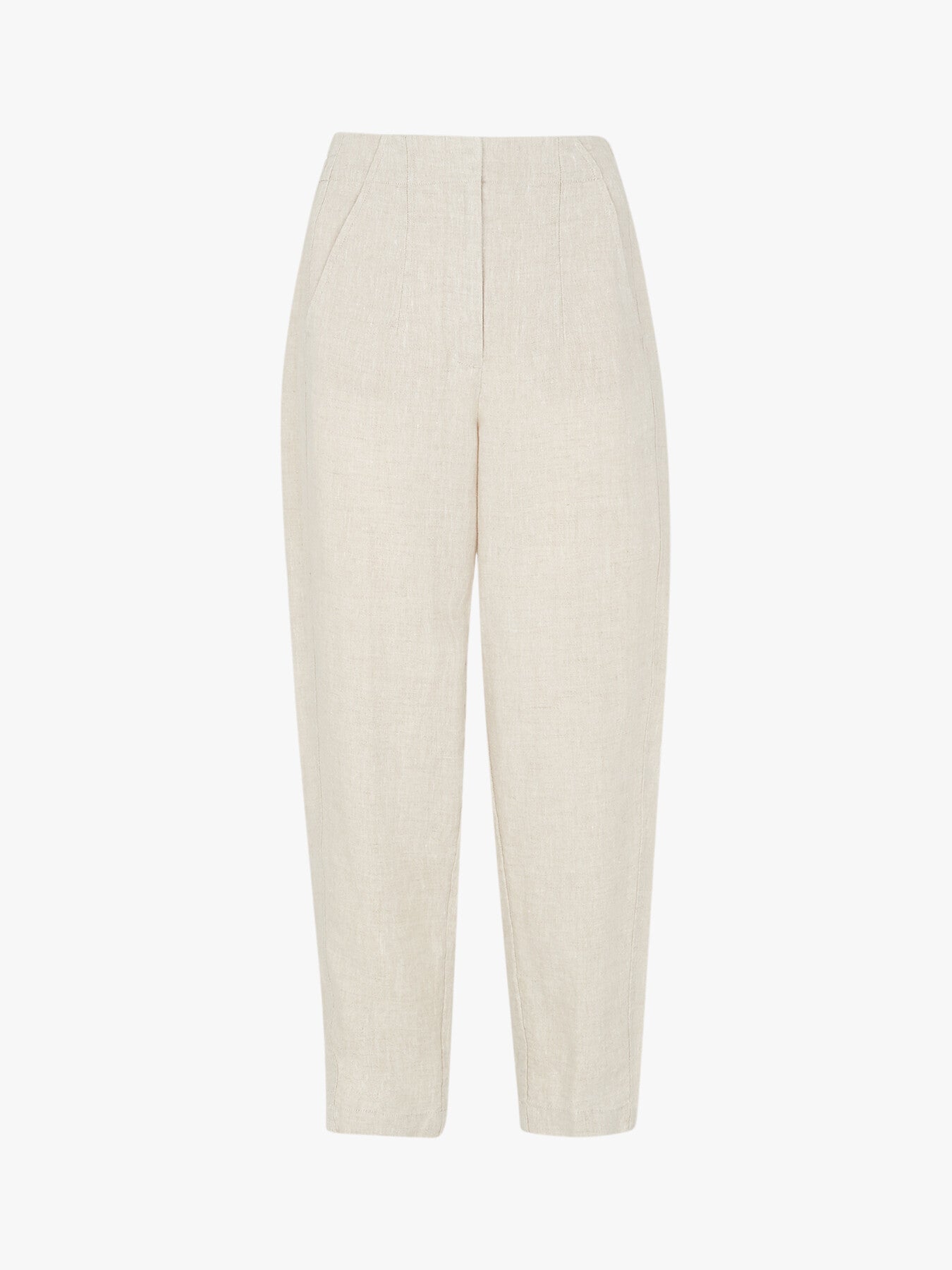 Linen Barrel Leg Trouser