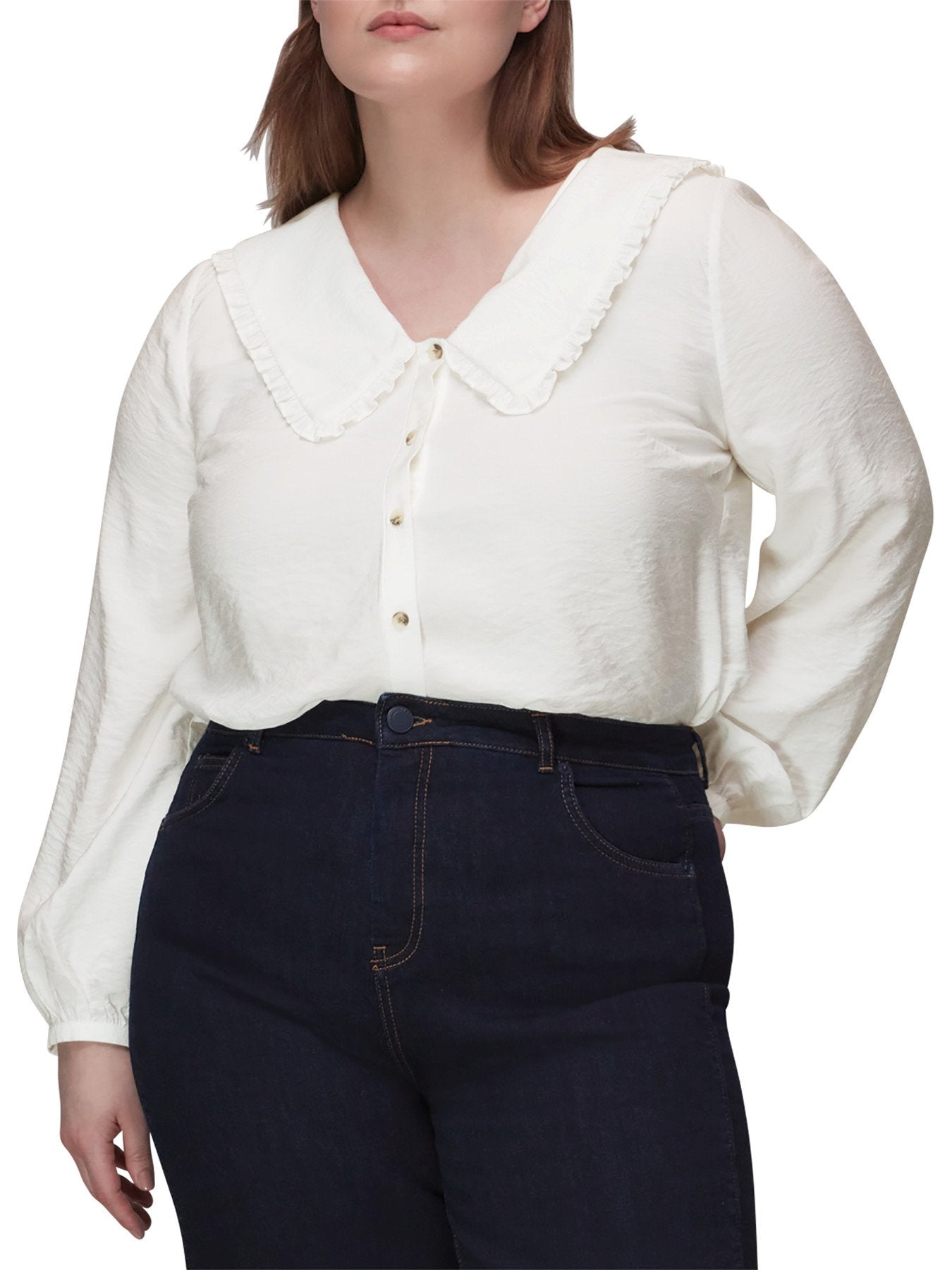 Oversized Collar Detail Top