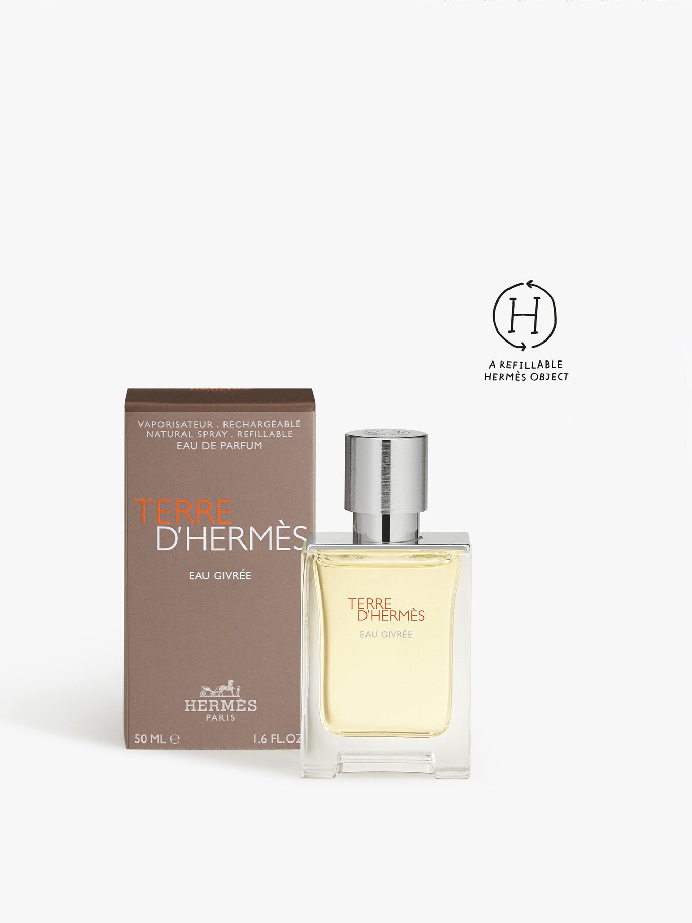 Terre dHermès Eau Givrée Eau de Parfum 50ml Refillable