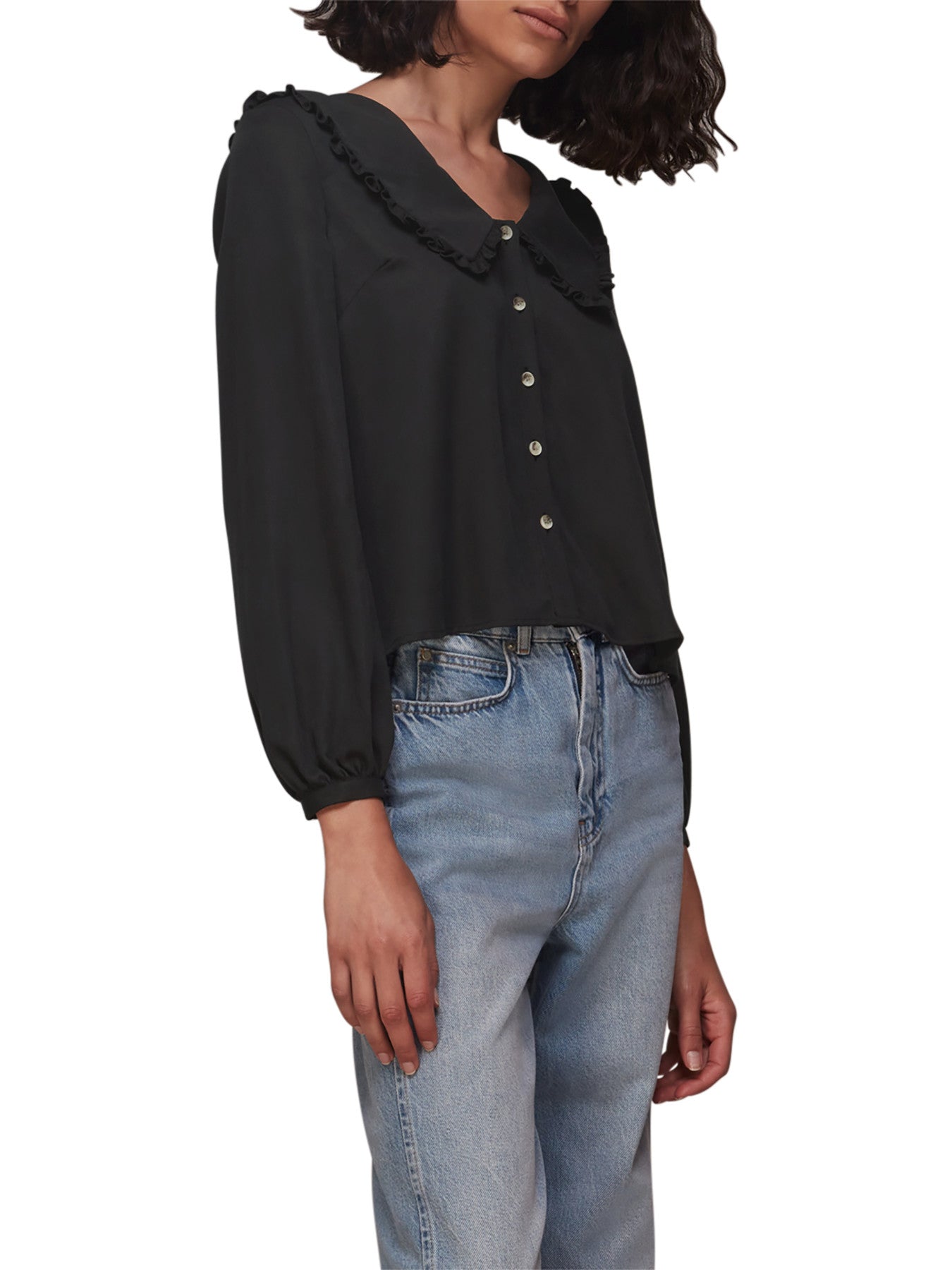 Oversized Collar Detail Top