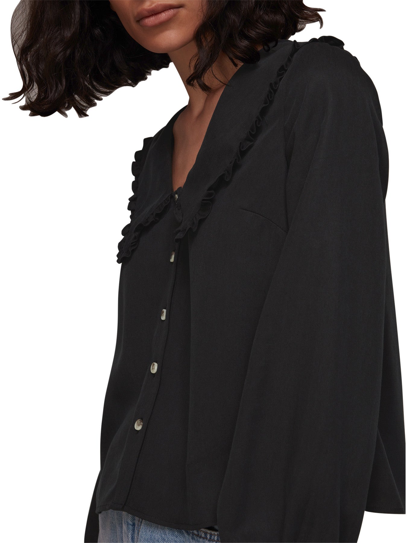 Oversized Collar Detail Top