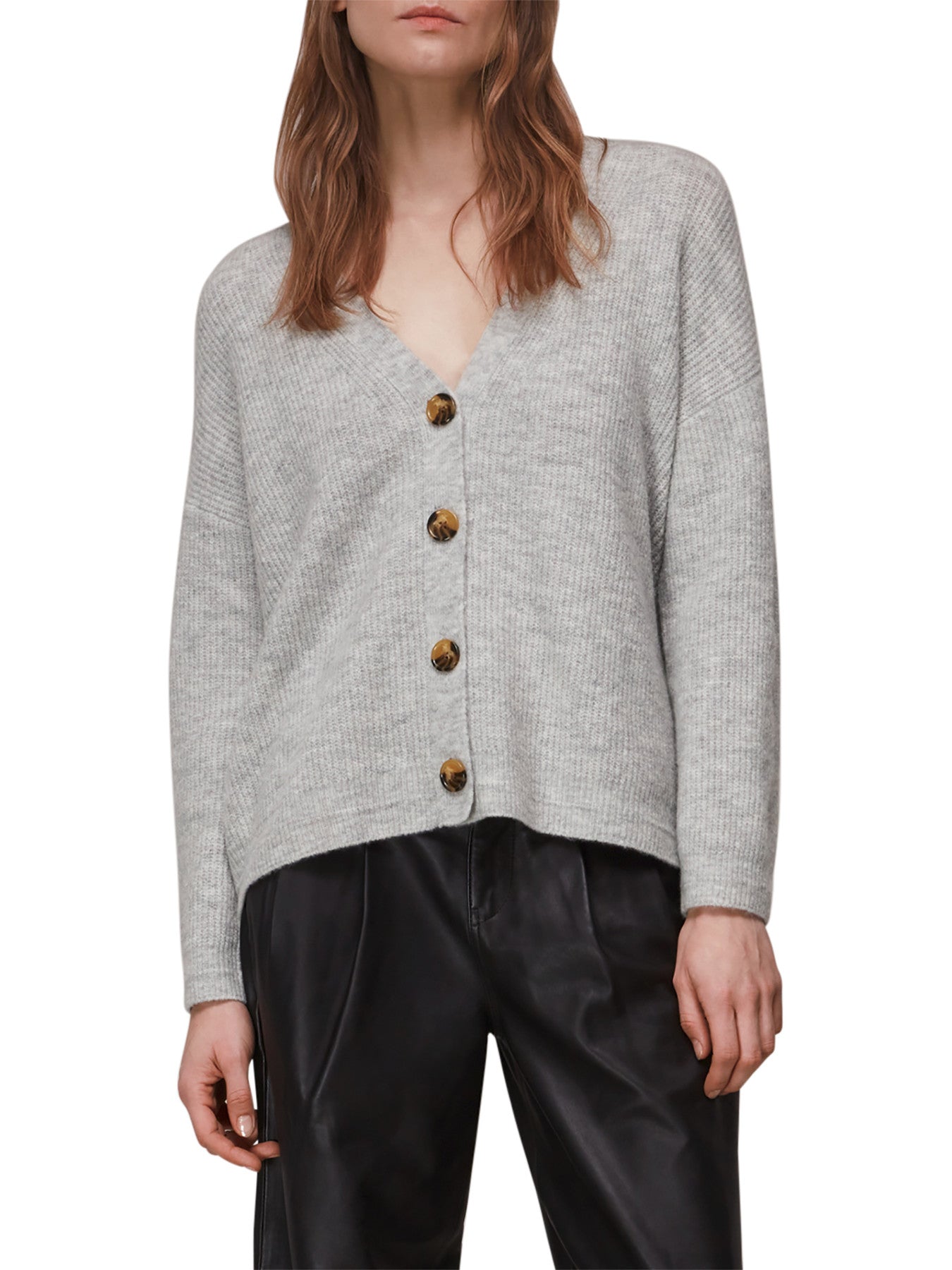 Easy Wool Mix Rib Cardigan