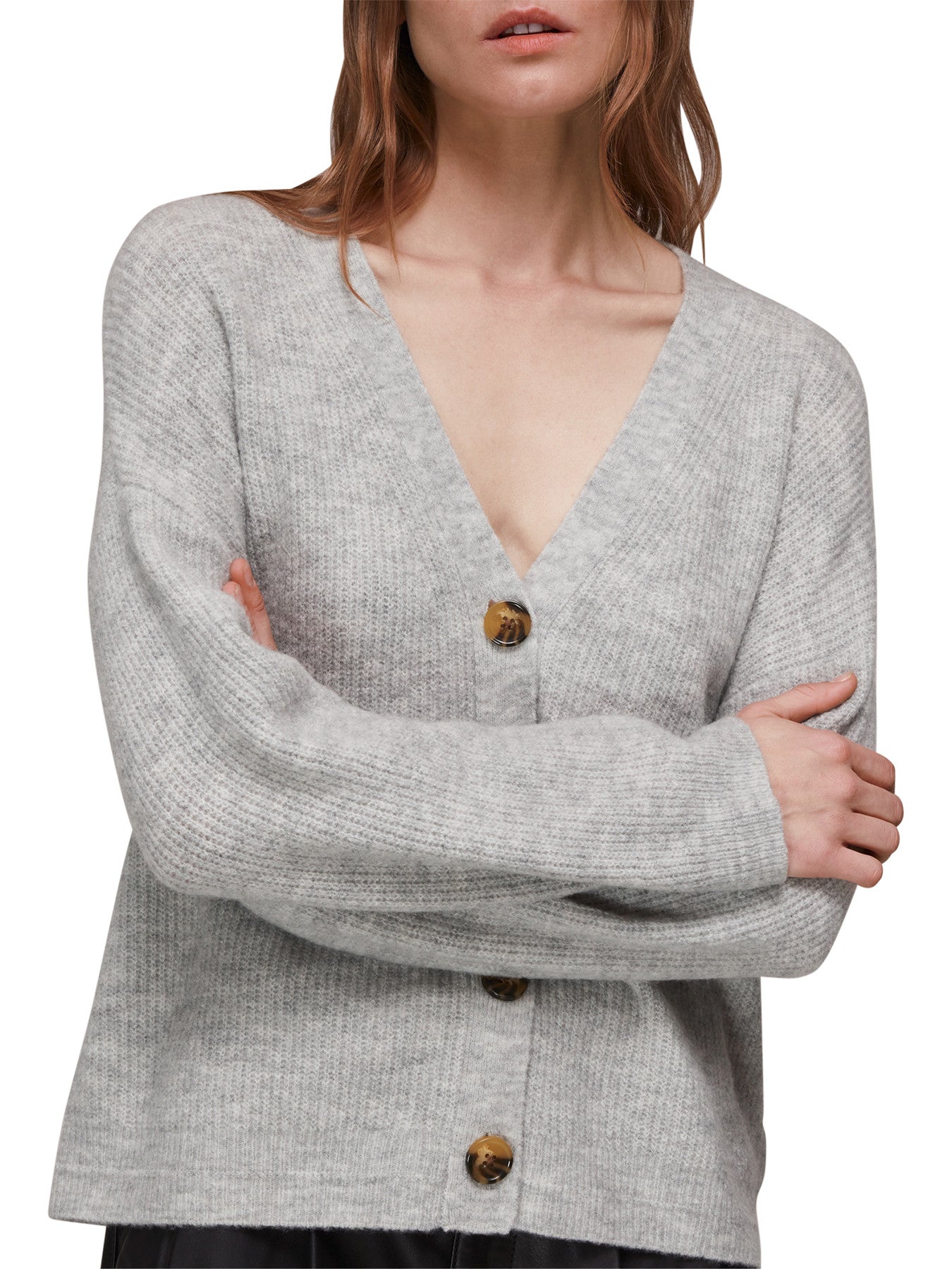 Easy Wool Mix Rib Cardigan