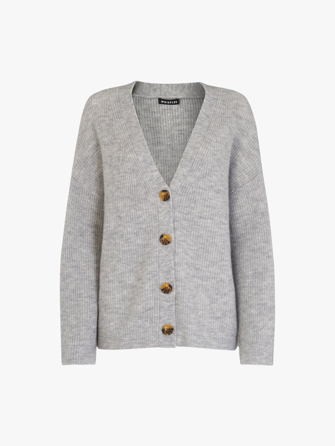 Easy Wool Mix Rib Cardigan