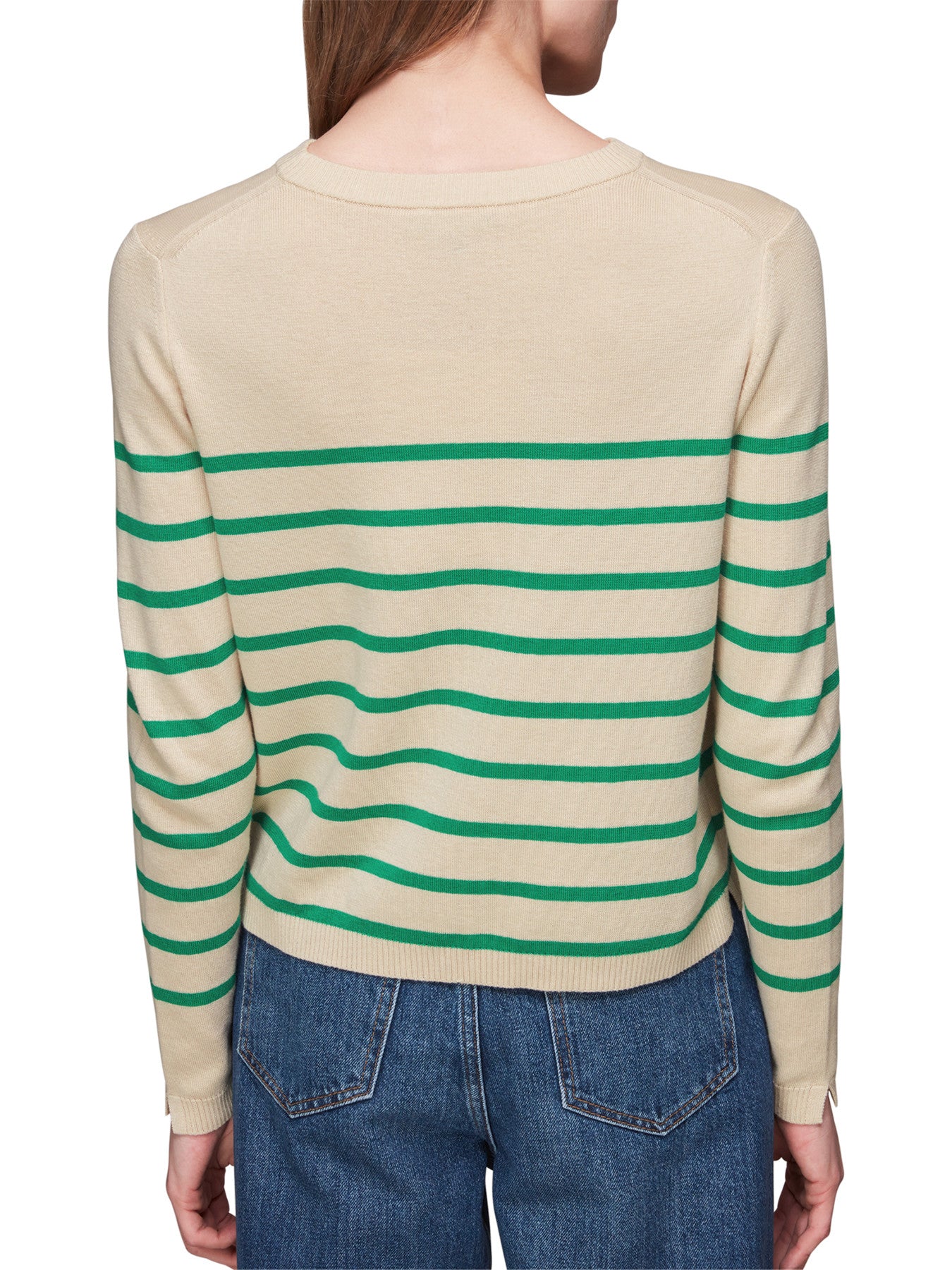 Pinstripe Crew Neck Knit