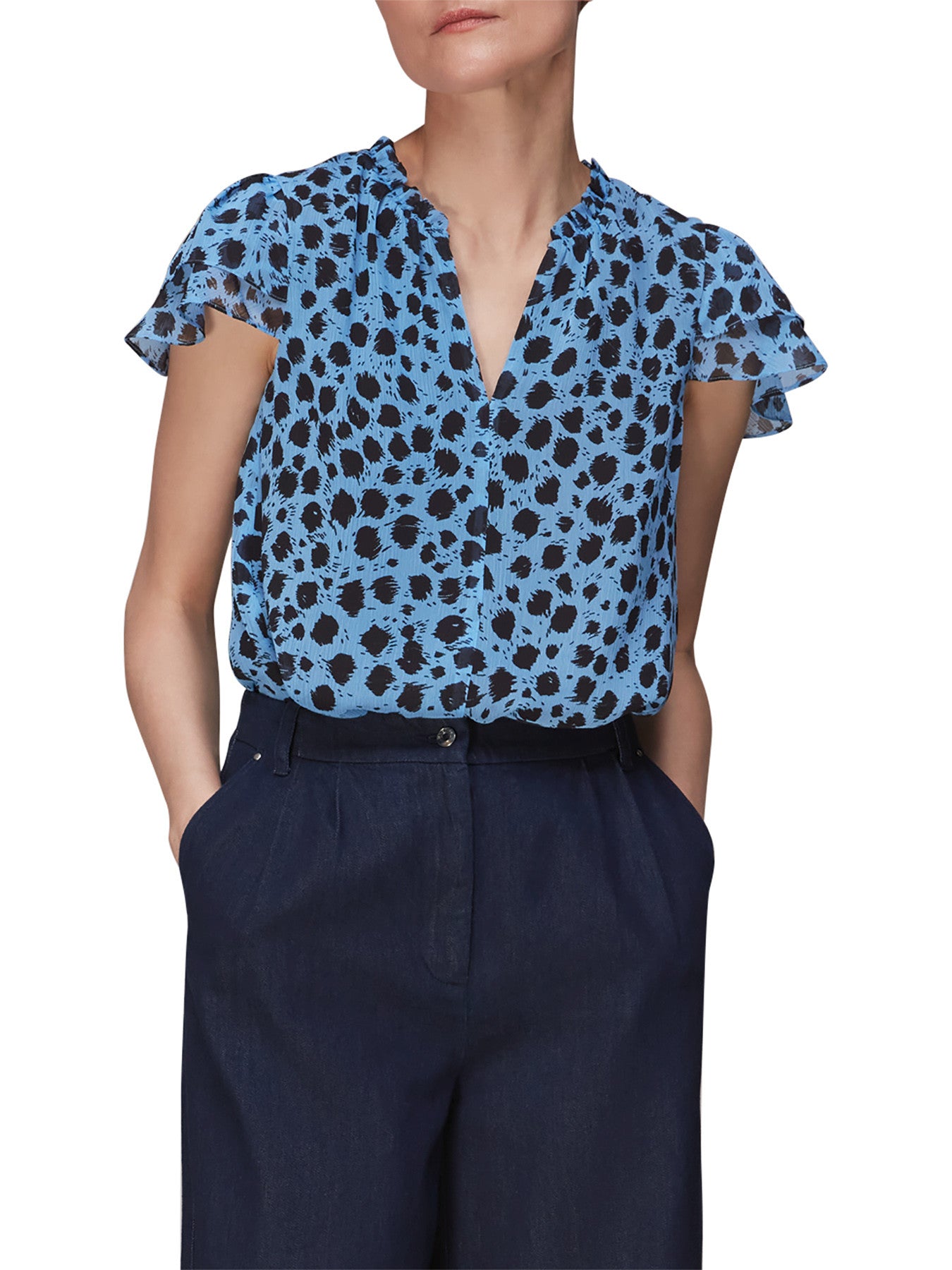 Brushed Dalmatian Blouse