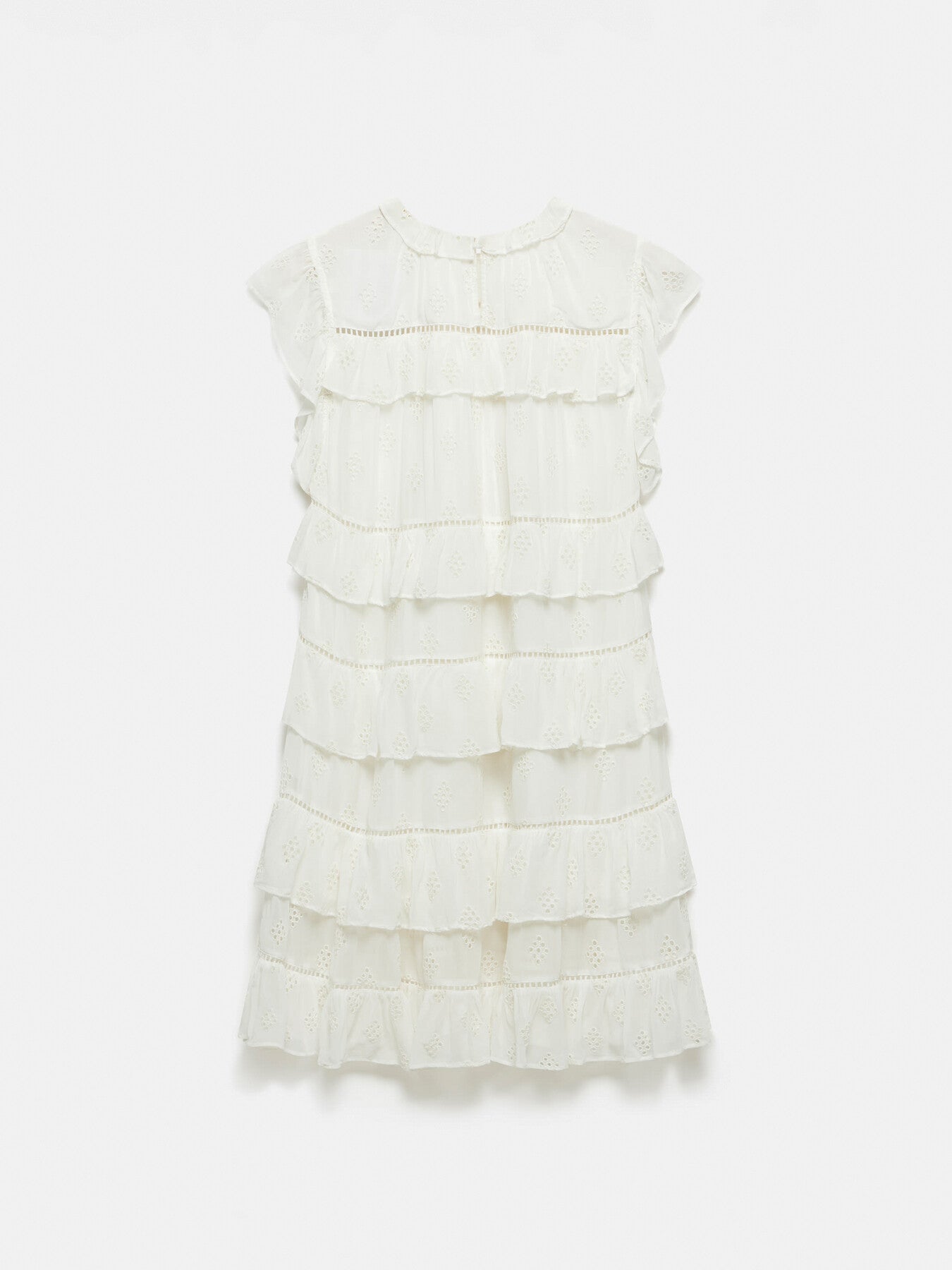 White Floral Broderie Mini Dress