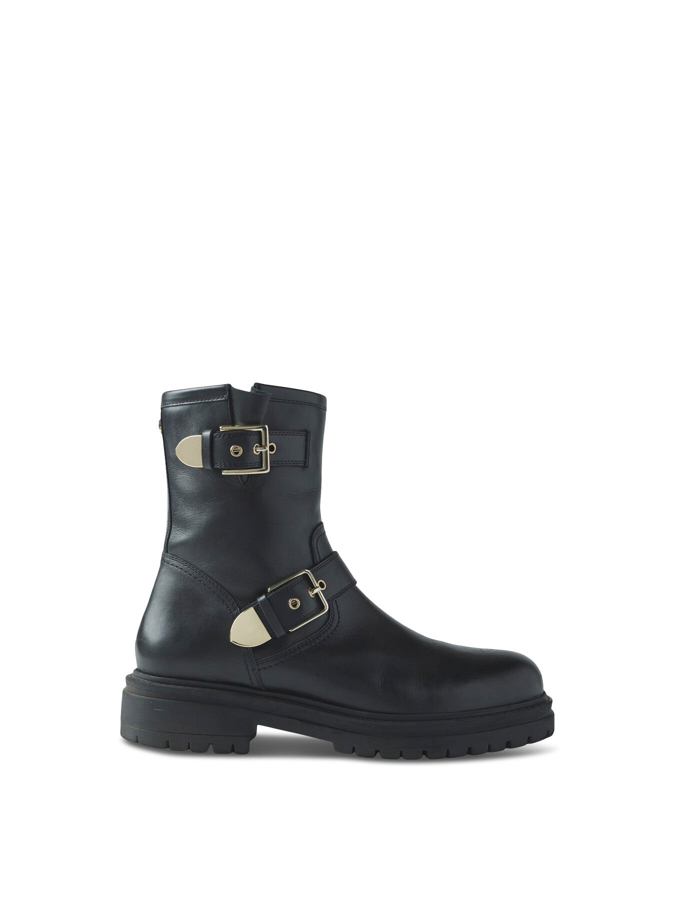 Leather Biker Boots