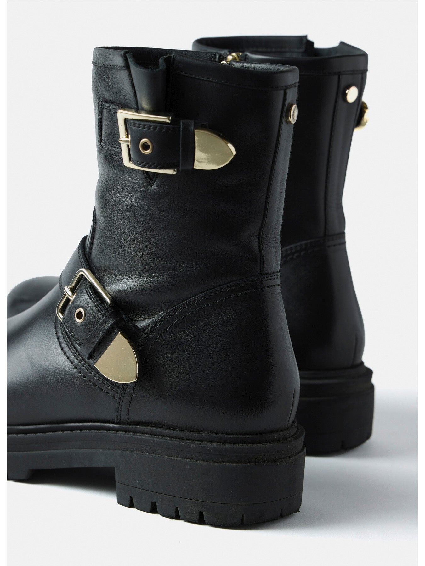Leather Biker Boots