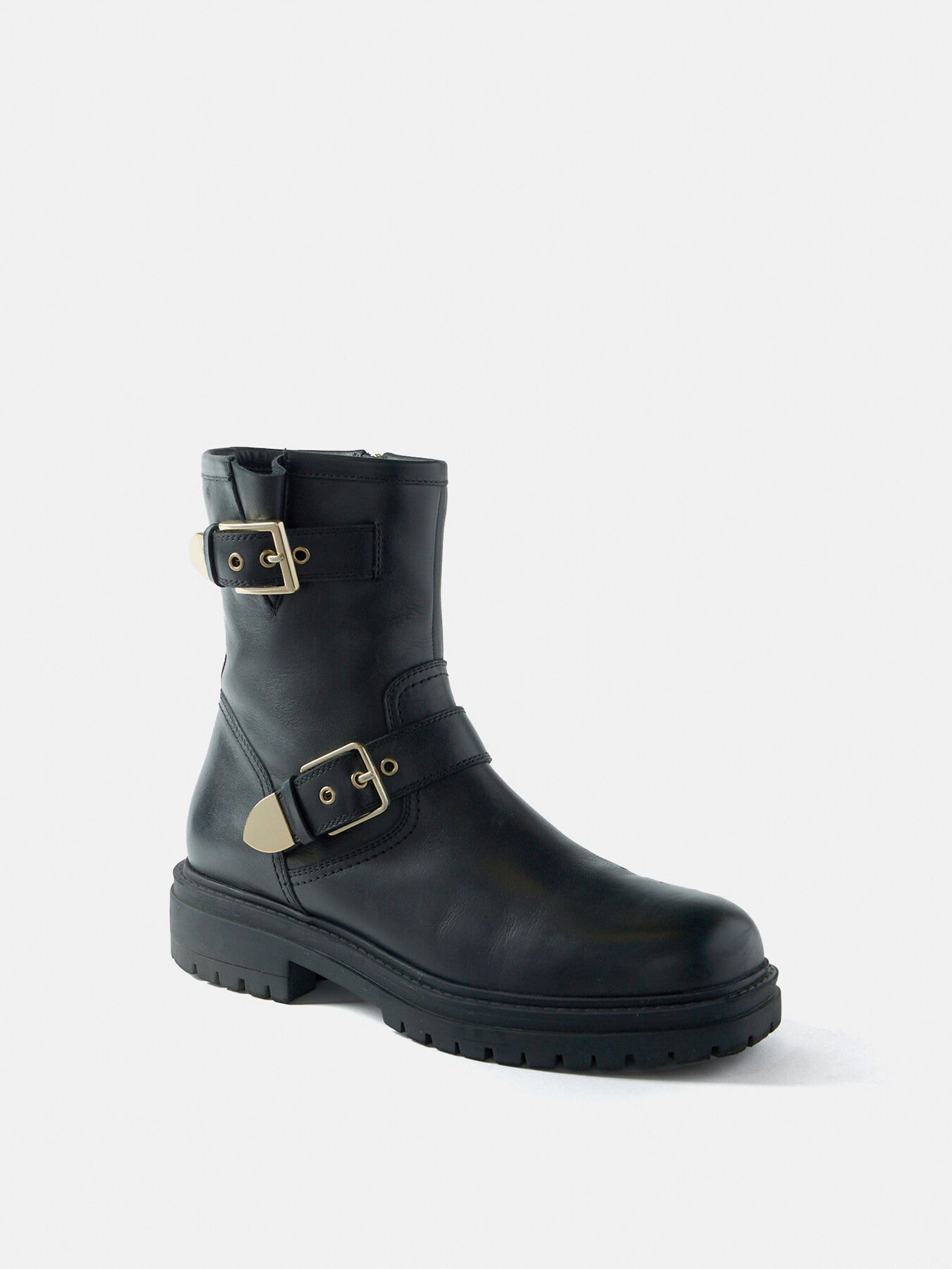 Leather Biker Boots