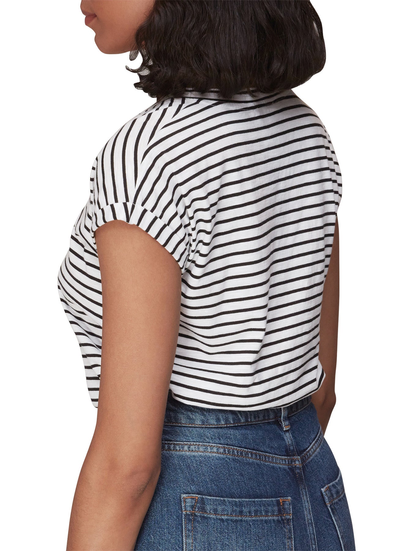 Willa Stripe V Neck Tee