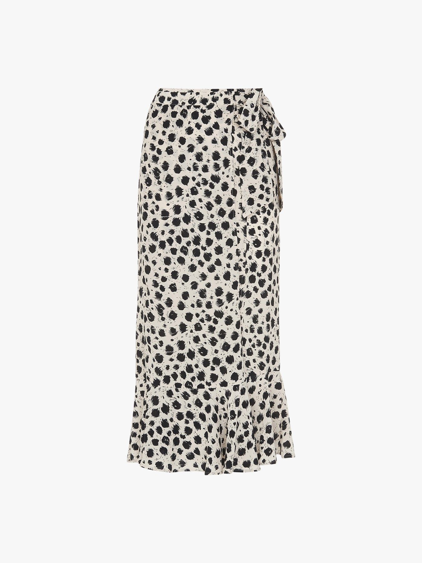Brushed Dalmatian Wrap Skirt