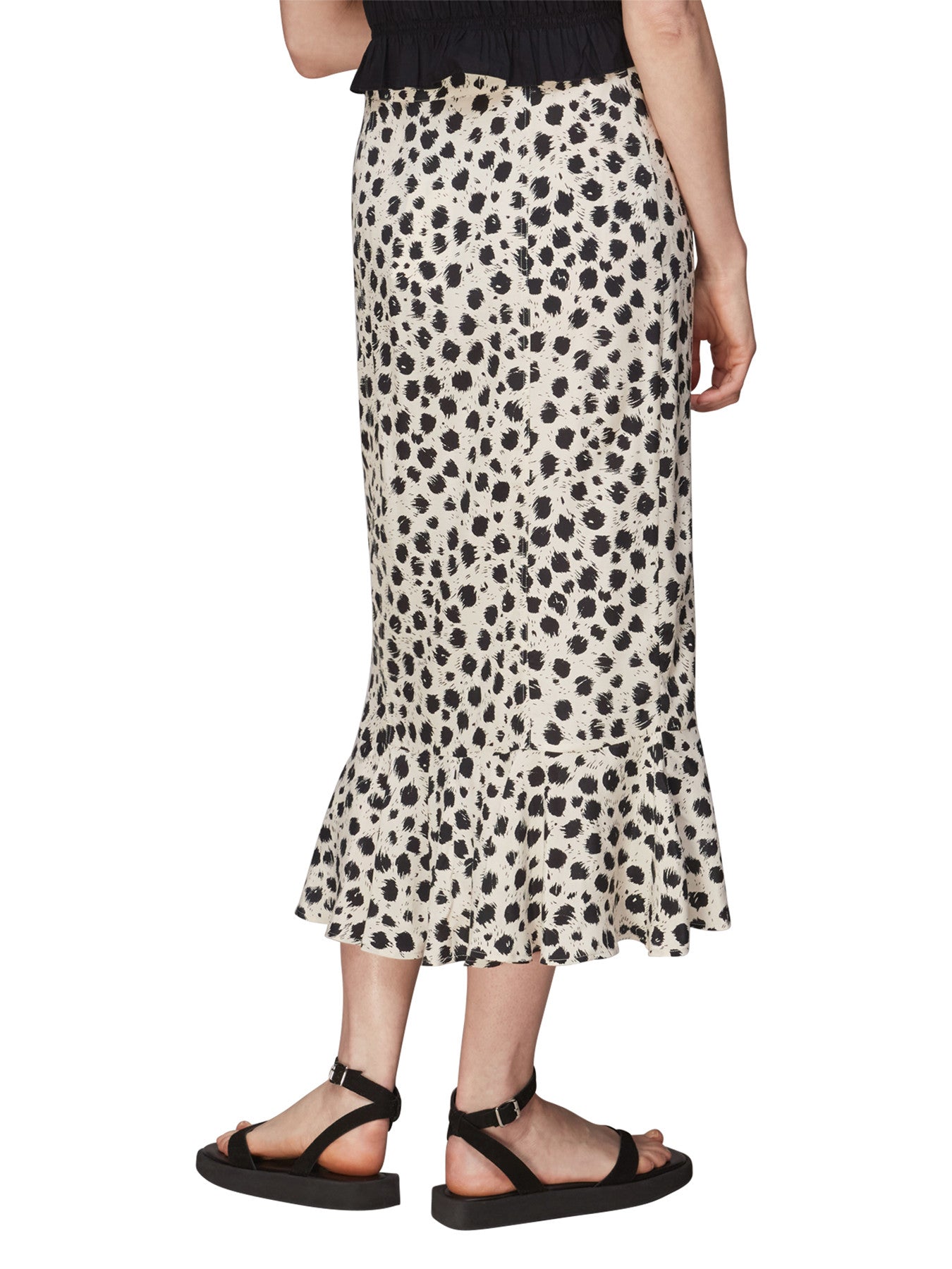 Brushed Dalmatian Wrap Skirt