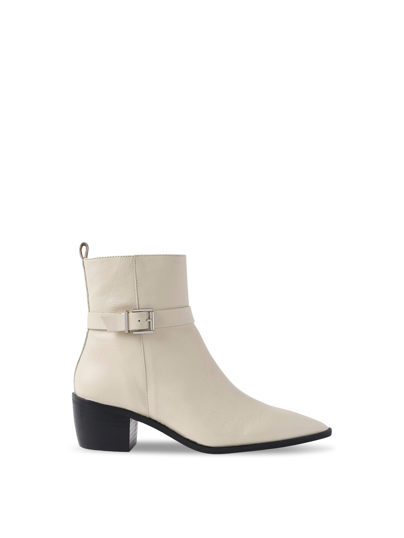 Leather Buckled Ankle Boots