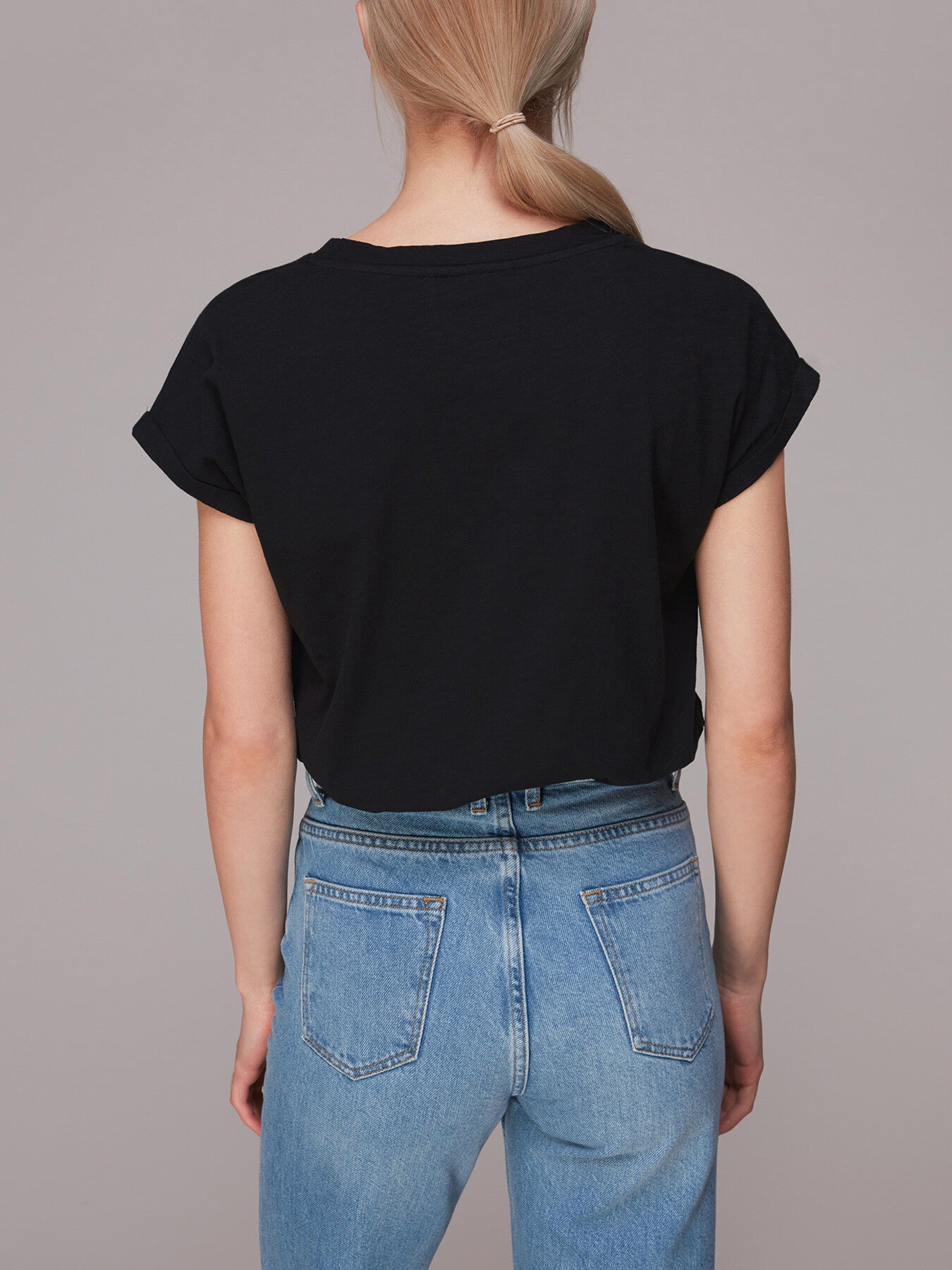 Willa V Neck Cap Sleeve Tee