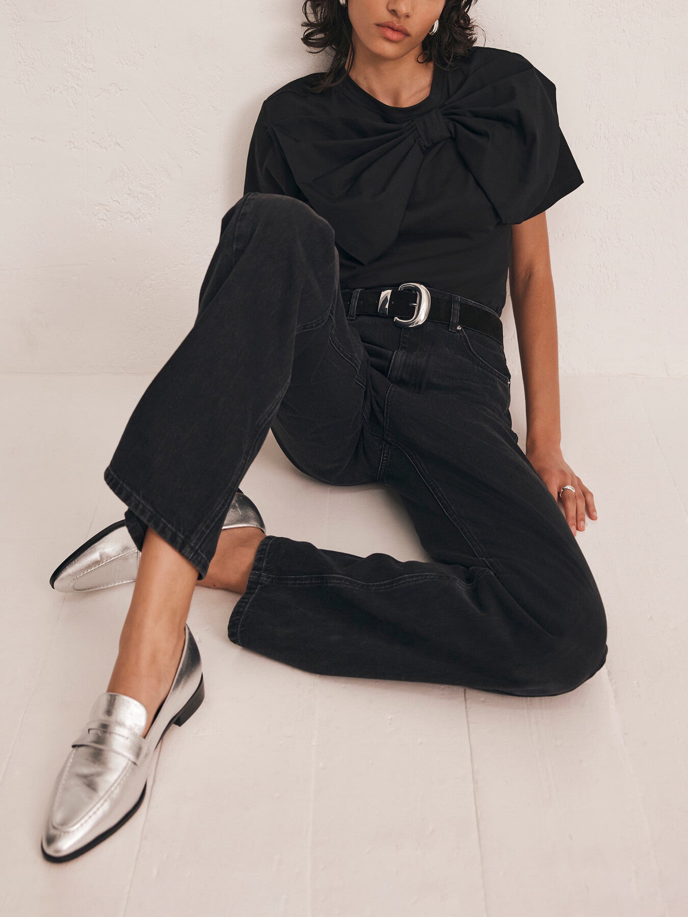 Woven Bow T-Shirt