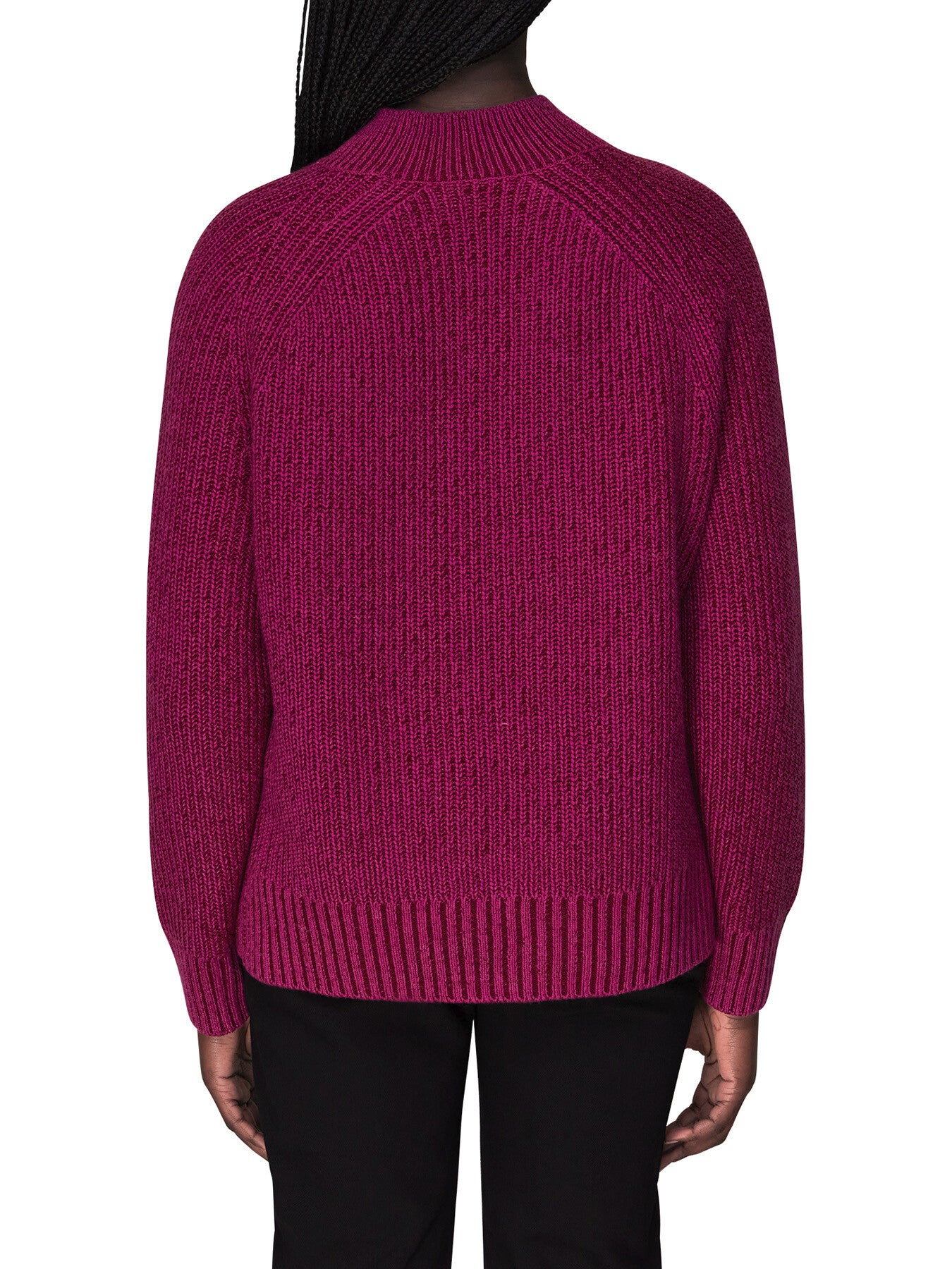 Plated Rib V Neck Jumper