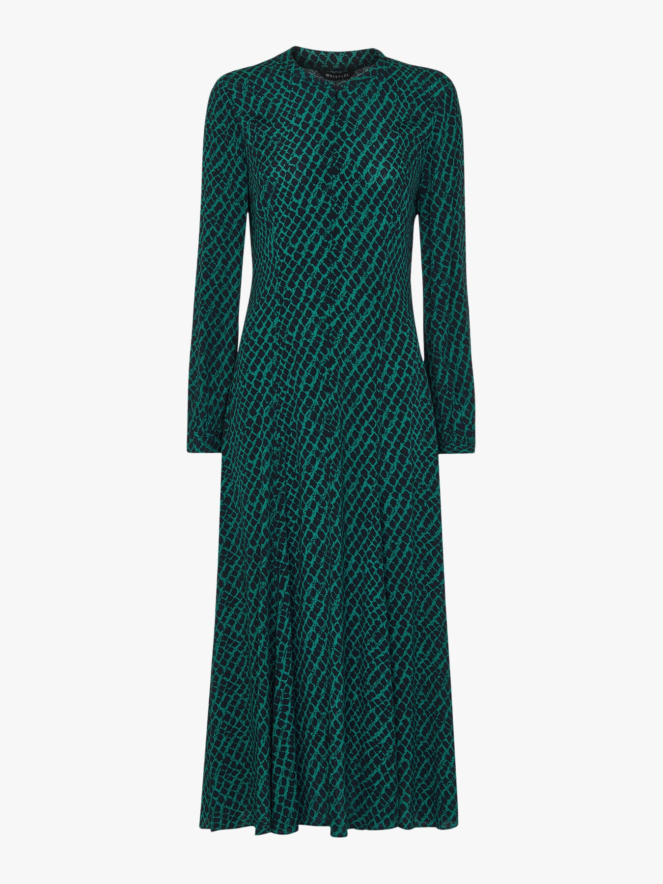Brushed Geo Print Midi Dress