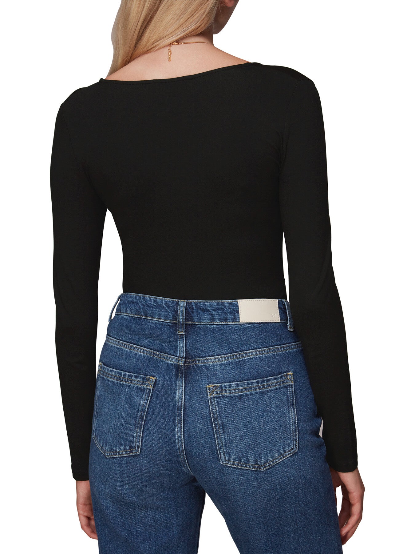 Square Neck Long Sleeve Top