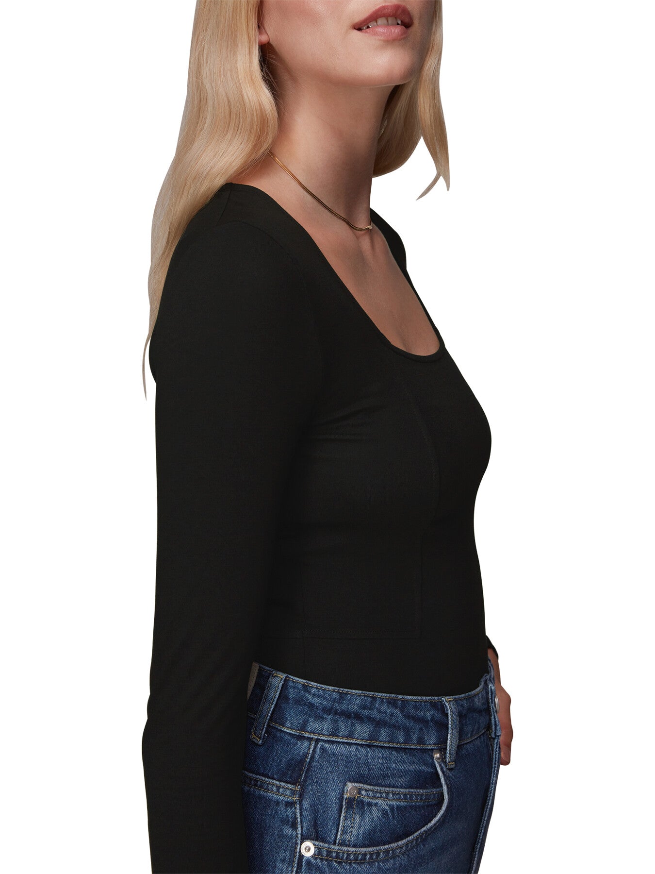 Square Neck Long Sleeve Top