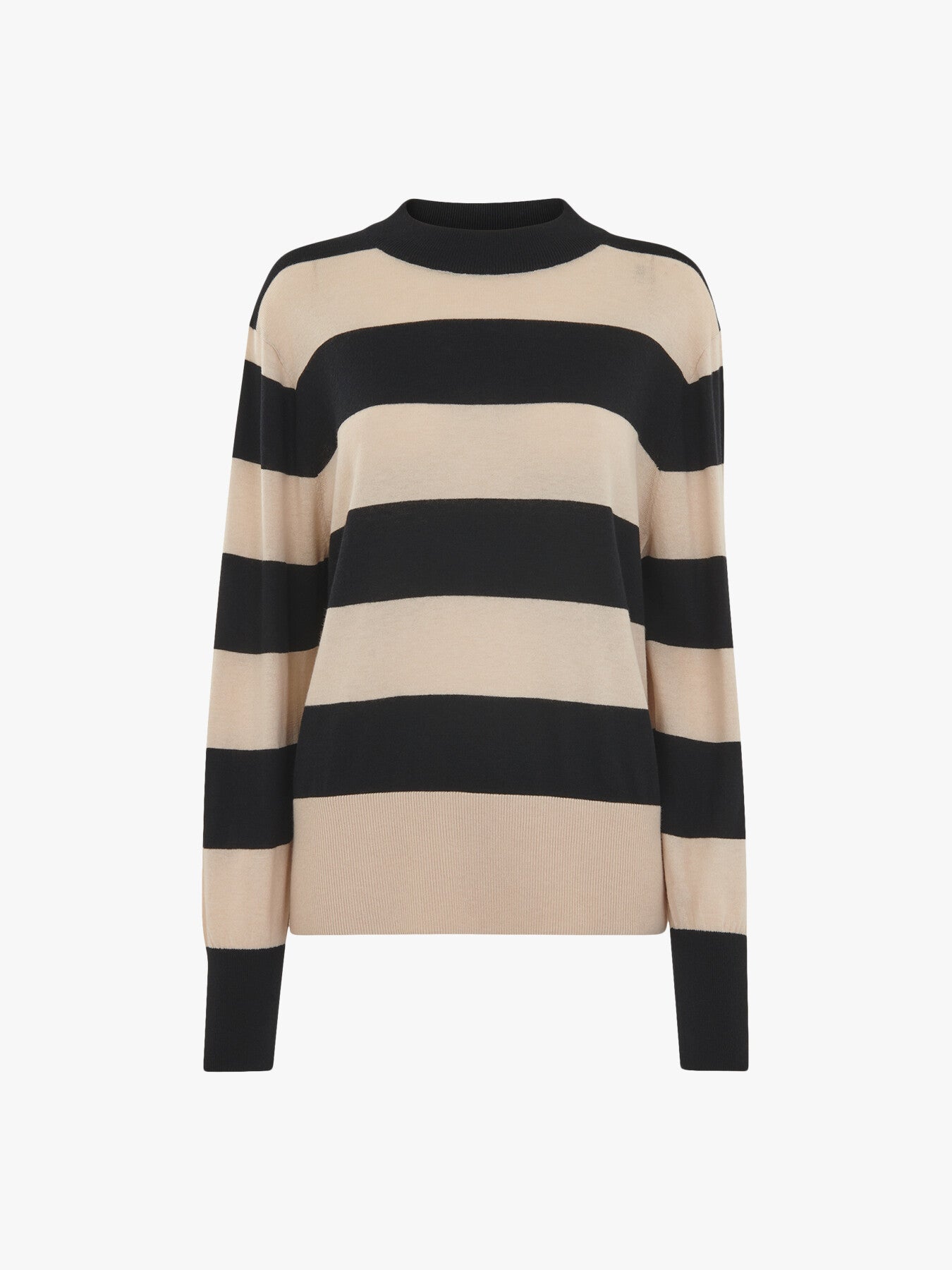 Stripe High Neck Sweater