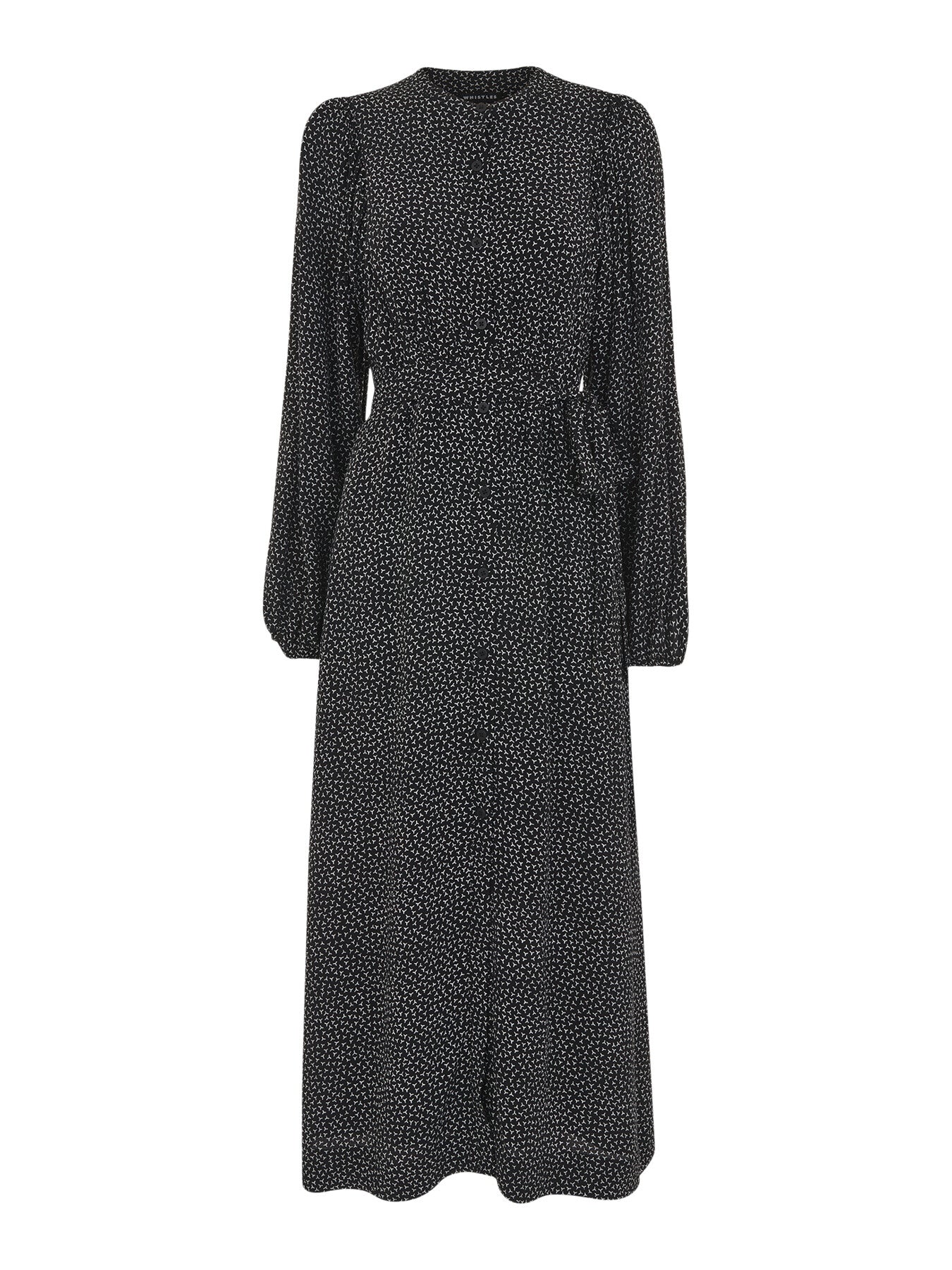 Scattered Y Print Midi Dress