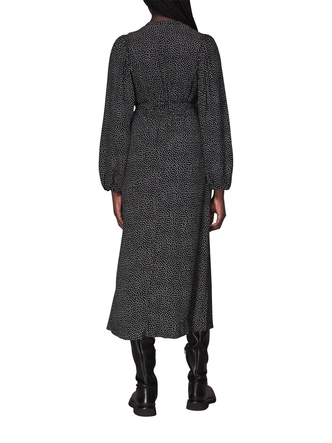 Scattered Y Print Midi Dress