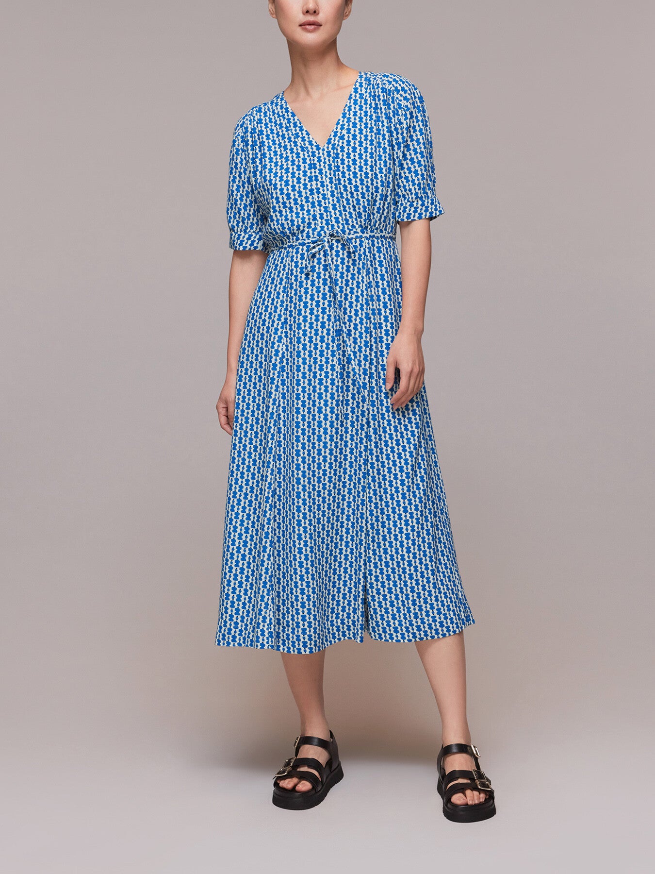Vertical Stack Midi Dress