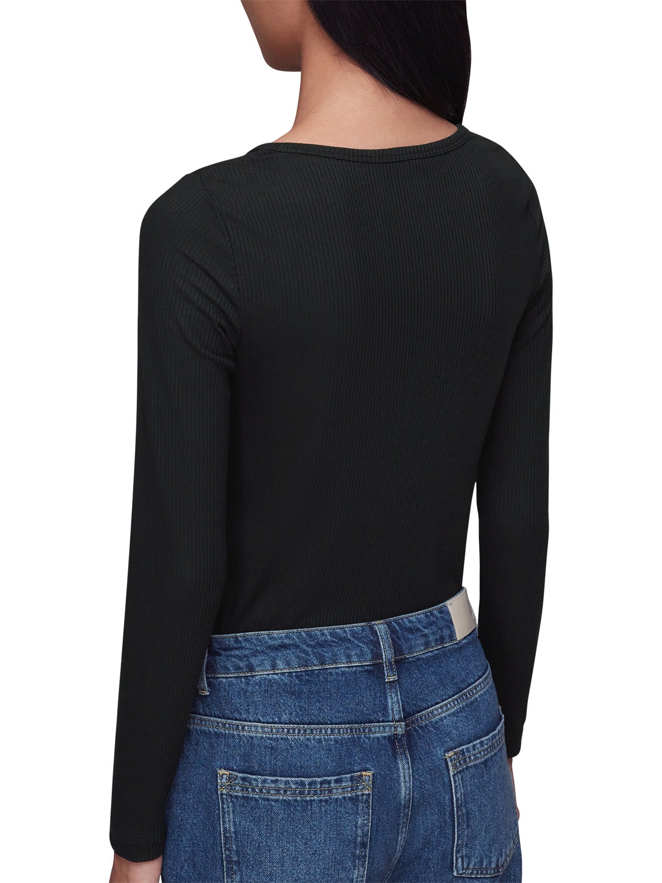 Ribbed Scoop Neck Top