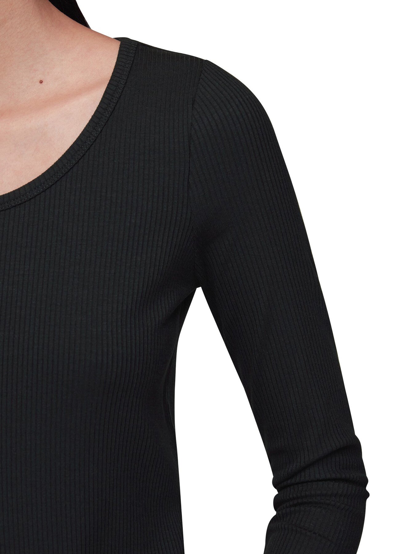 Ribbed Scoop Neck Top