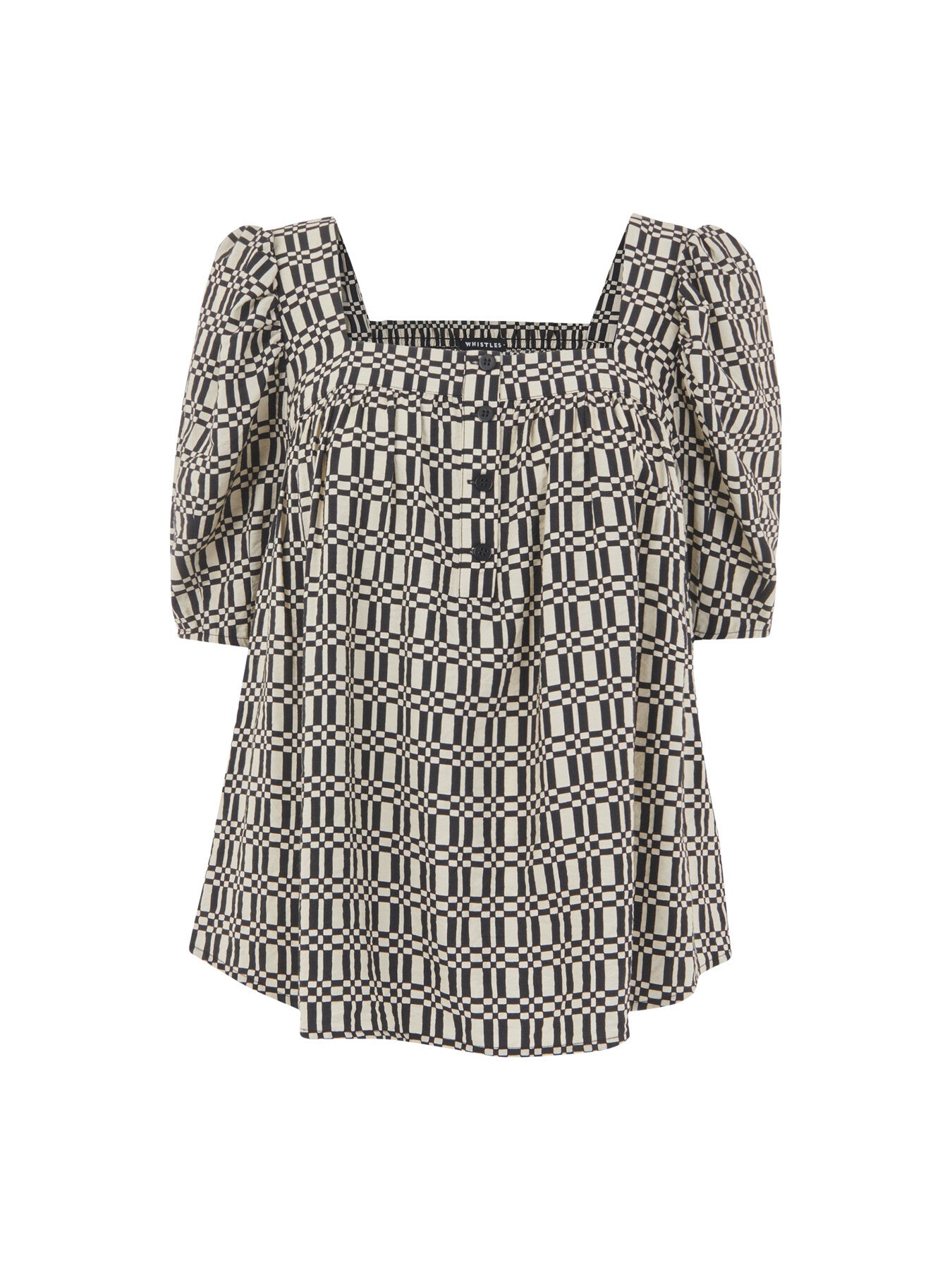 Link Check Square Neck Top