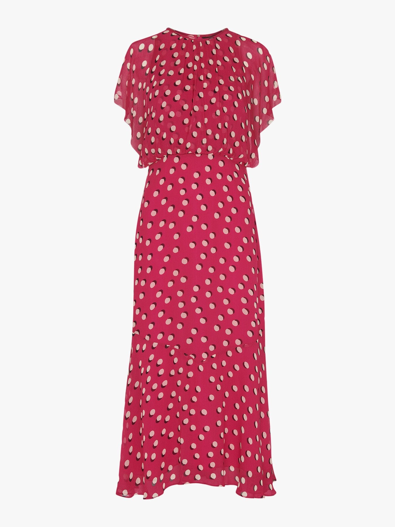 Moon Spot Print Midi Dress