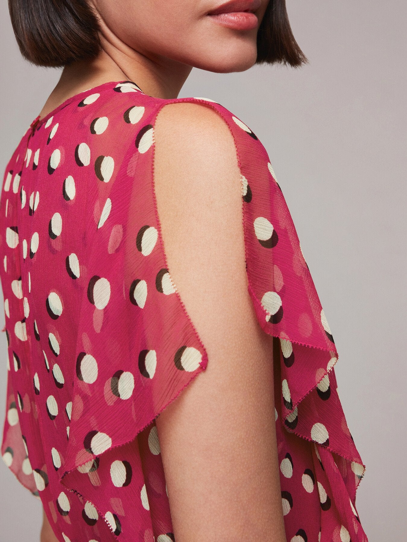 Moon Spot Print Midi Dress